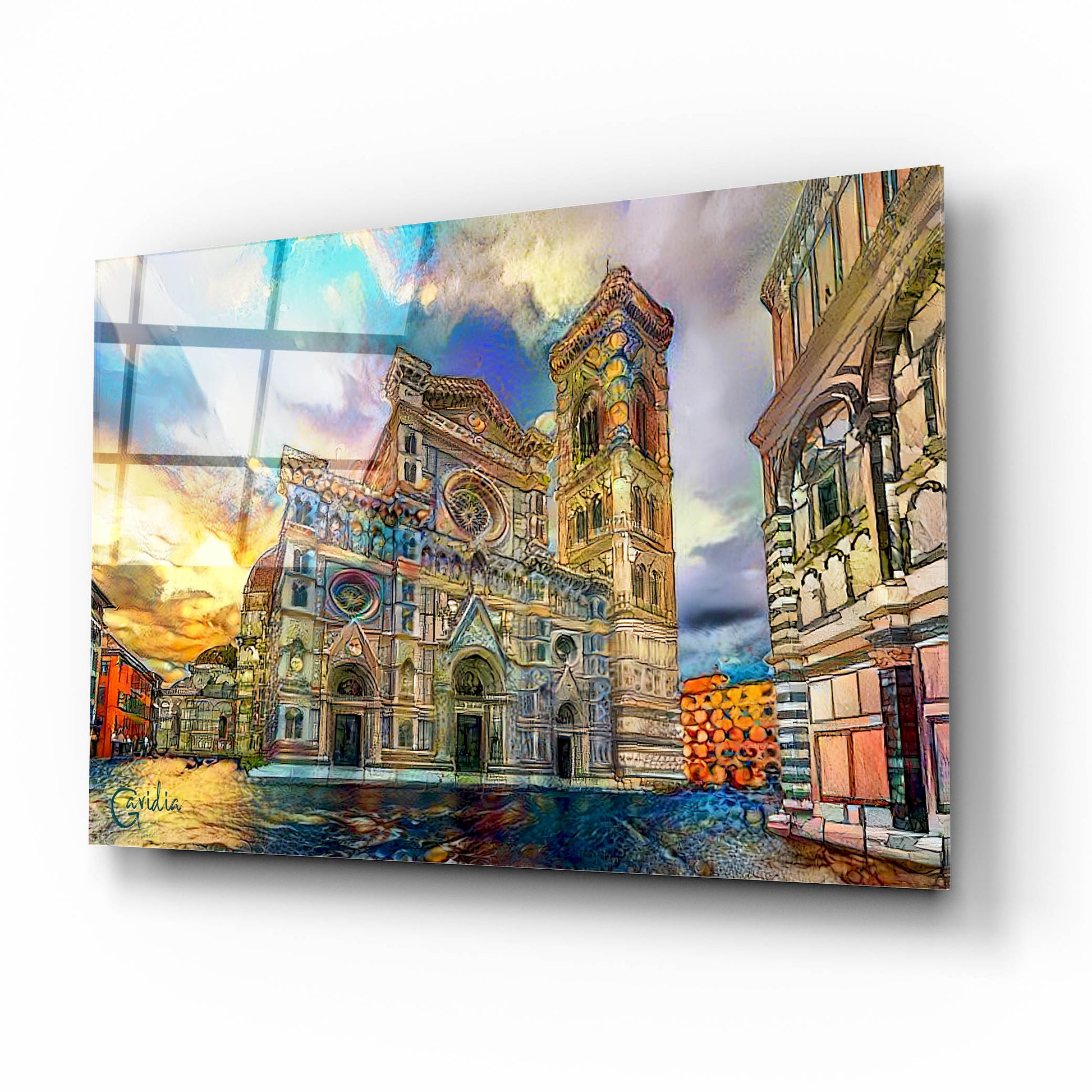 Epic Art 'Florence Italy Cathedral of Saint Mary of the Flower 2' by Pedro Gavidia, Acrylic Glass Wall Art,16x12