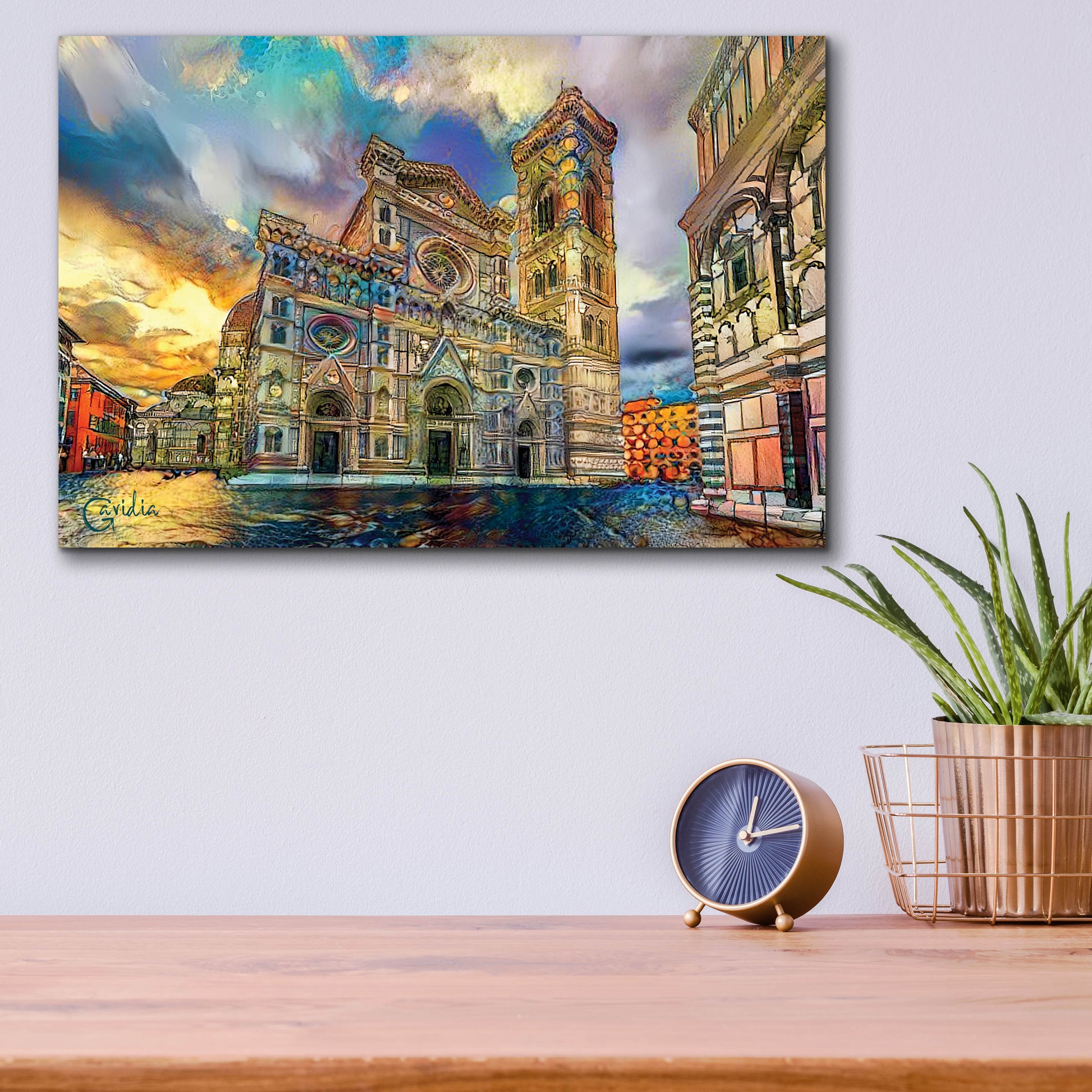 Epic Art 'Florence Italy Cathedral of Saint Mary of the Flower 2' by Pedro Gavidia, Acrylic Glass Wall Art,16x12