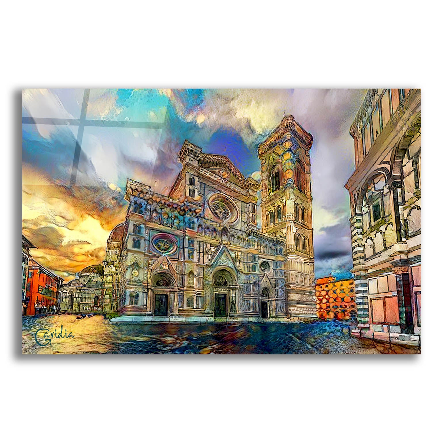 Epic Art 'Florence Italy Cathedral of Saint Mary of the Flower 2' by Pedro Gavidia, Acrylic Glass Wall Art,16x12