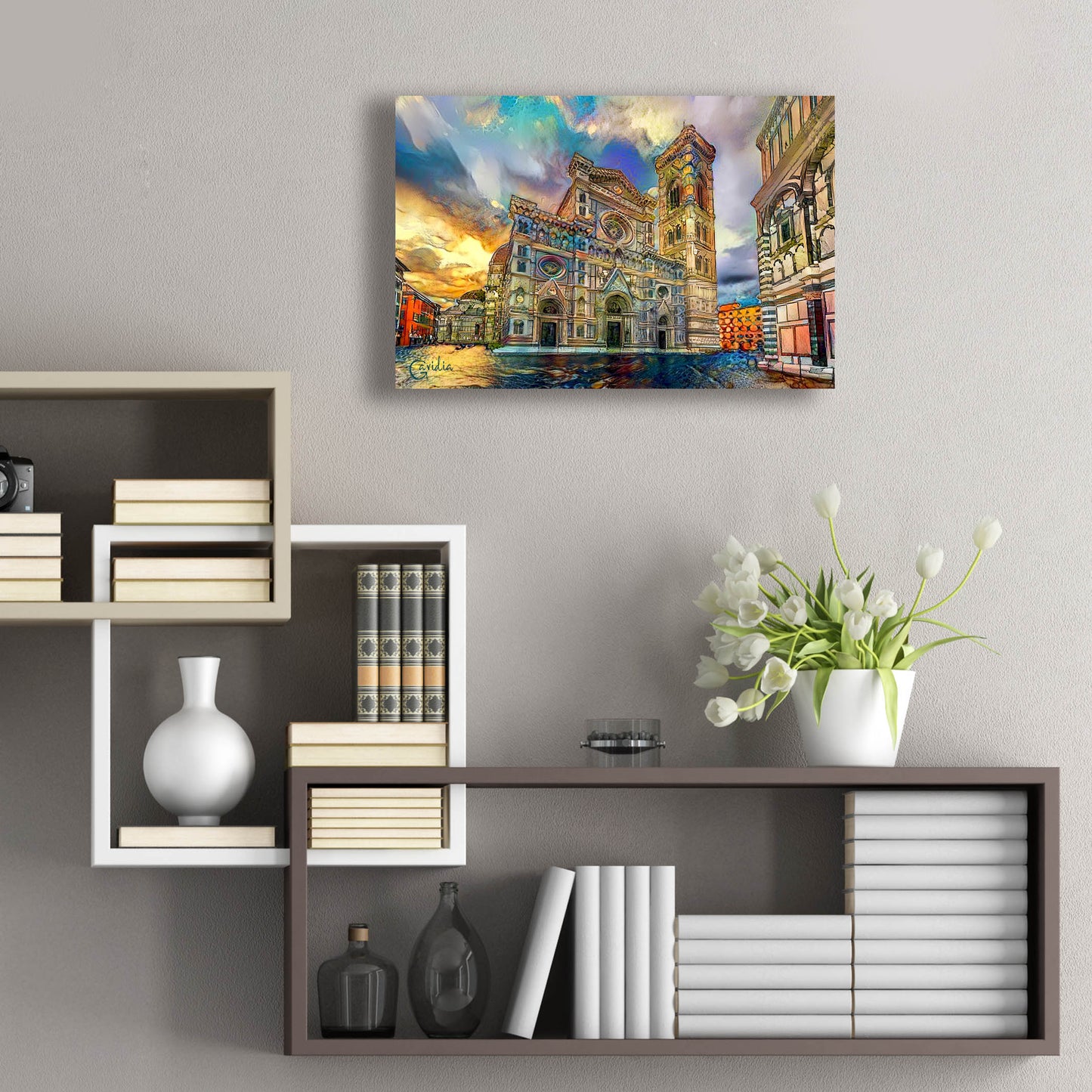 Epic Art 'Florence Italy Cathedral of Saint Mary of the Flower 2' by Pedro Gavidia, Acrylic Glass Wall Art,24x16