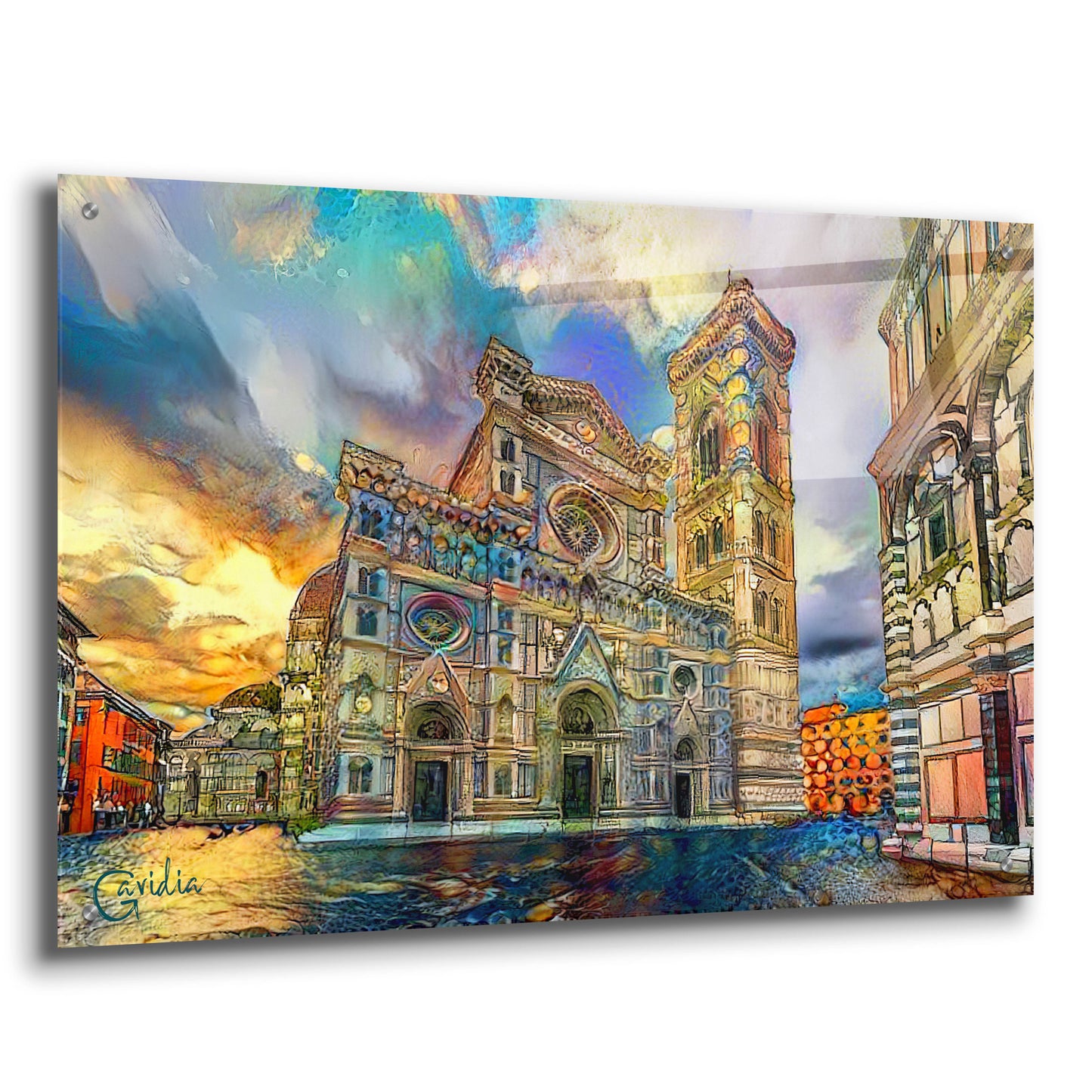Epic Art 'Florence Italy Cathedral of Saint Mary of the Flower 2' by Pedro Gavidia, Acrylic Glass Wall Art,36x24