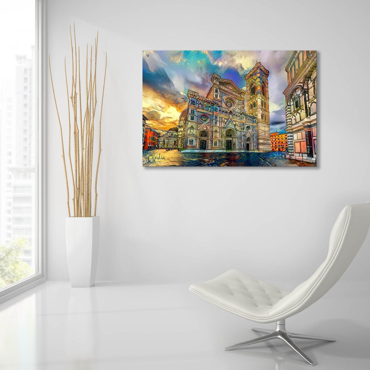 Epic Art 'Florence Italy Cathedral of Saint Mary of the Flower 2' by Pedro Gavidia, Acrylic Glass Wall Art,36x24