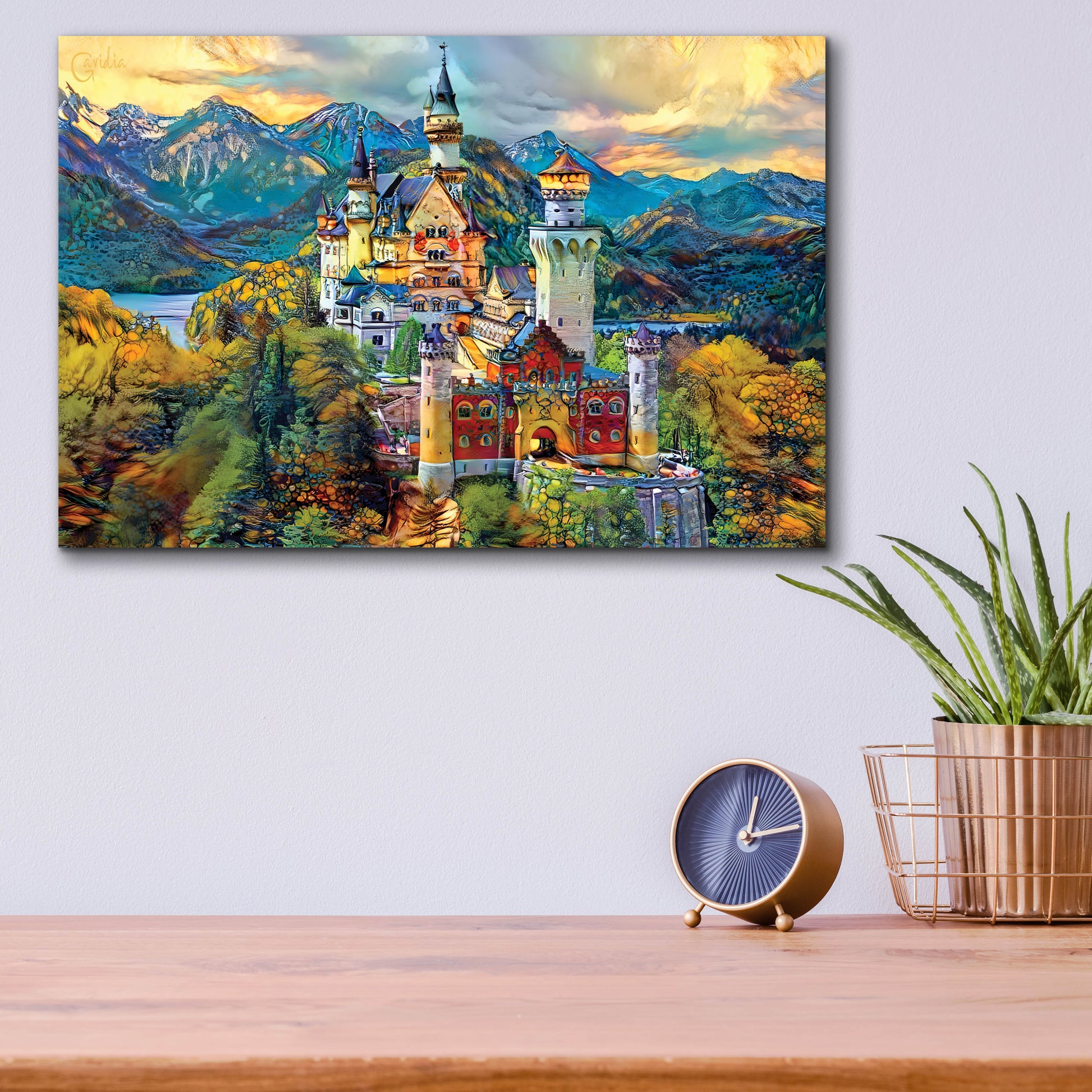 Epic Art 'Baviera Fussen Germany Neuschwanstein castle' by Pedro Gavidia, Acrylic Glass Wall Art,16x12