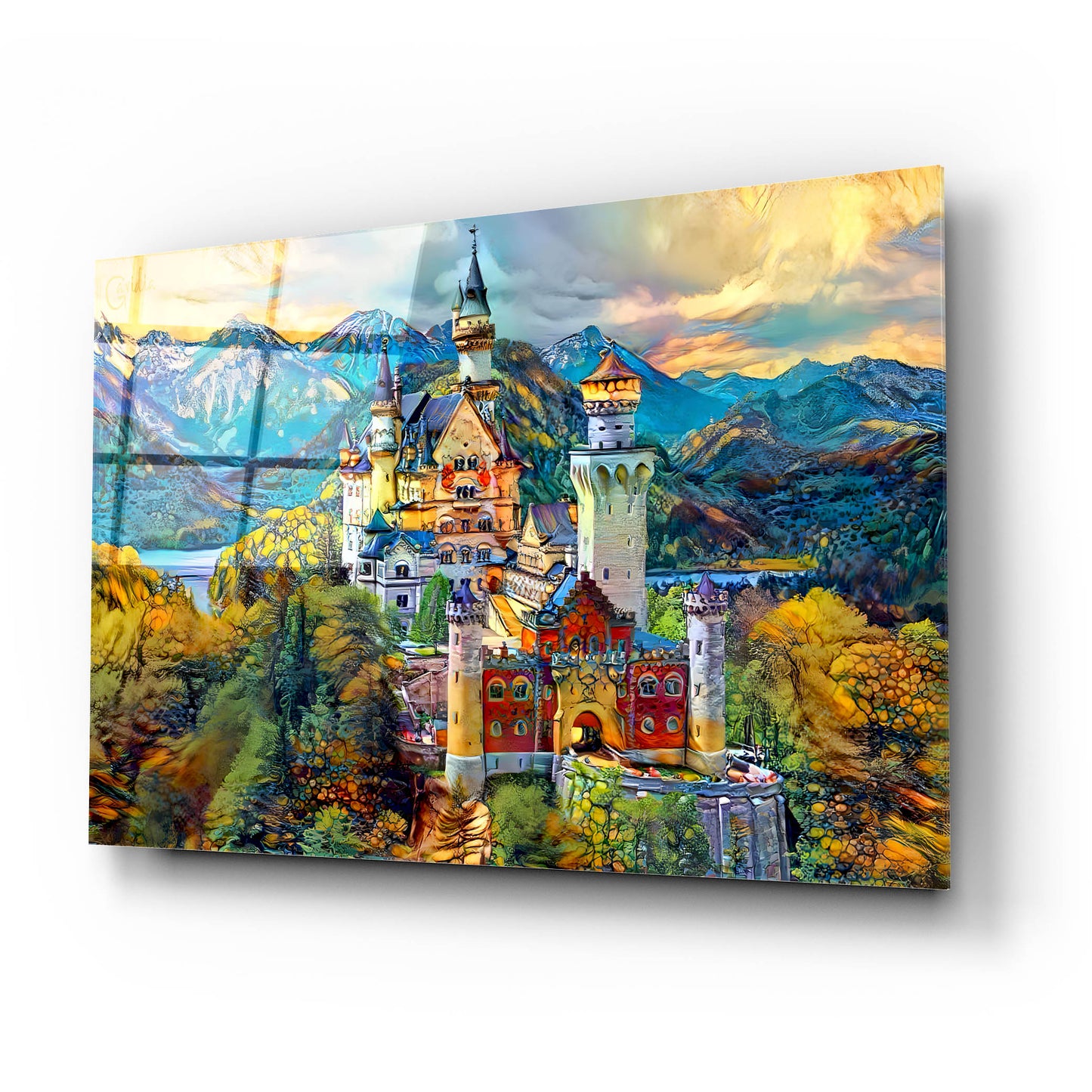 Epic Art 'Baviera Fussen Germany Neuschwanstein castle' by Pedro Gavidia, Acrylic Glass Wall Art,24x16