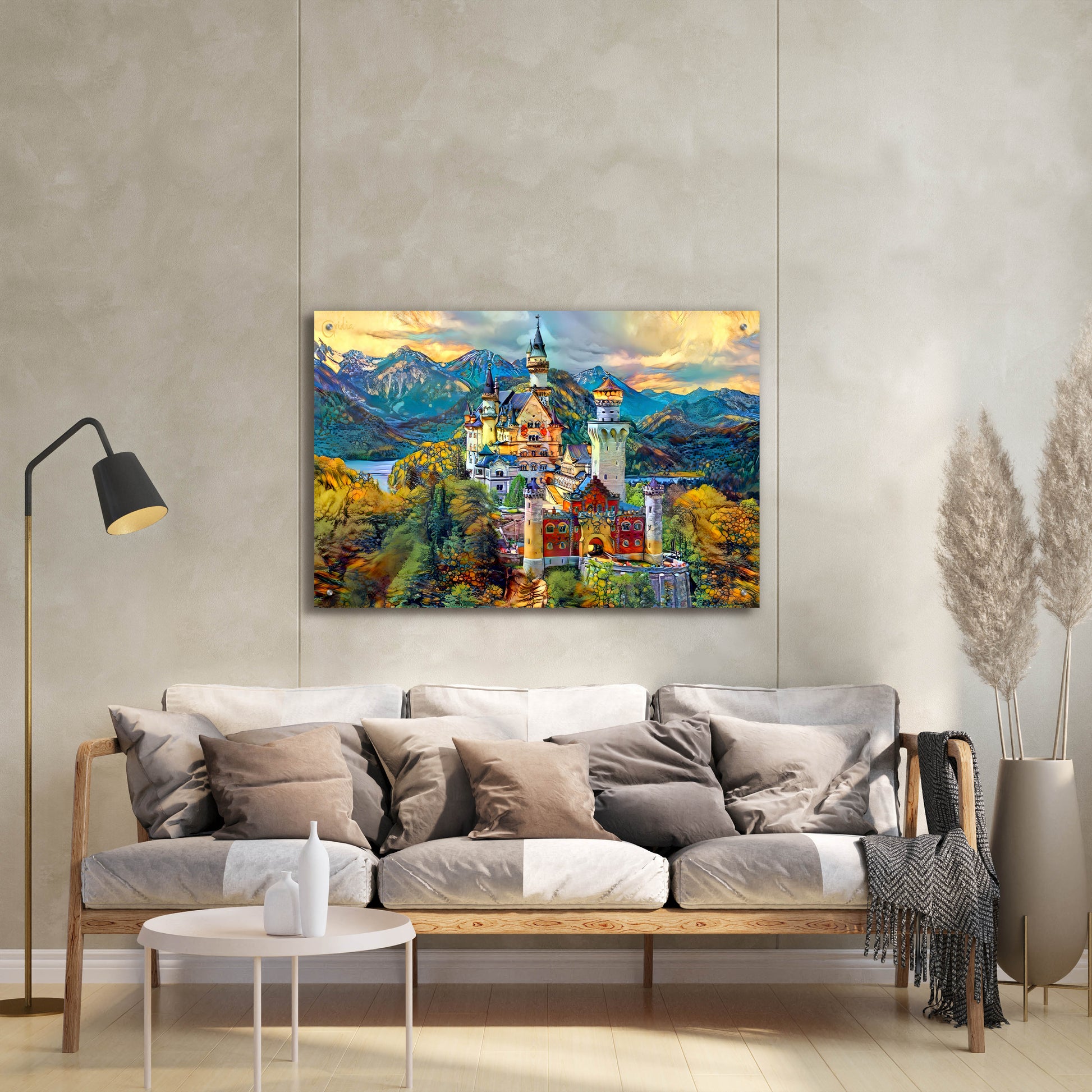 Epic Art 'Baviera Fussen Germany Neuschwanstein castle' by Pedro Gavidia, Acrylic Glass Wall Art,36x24