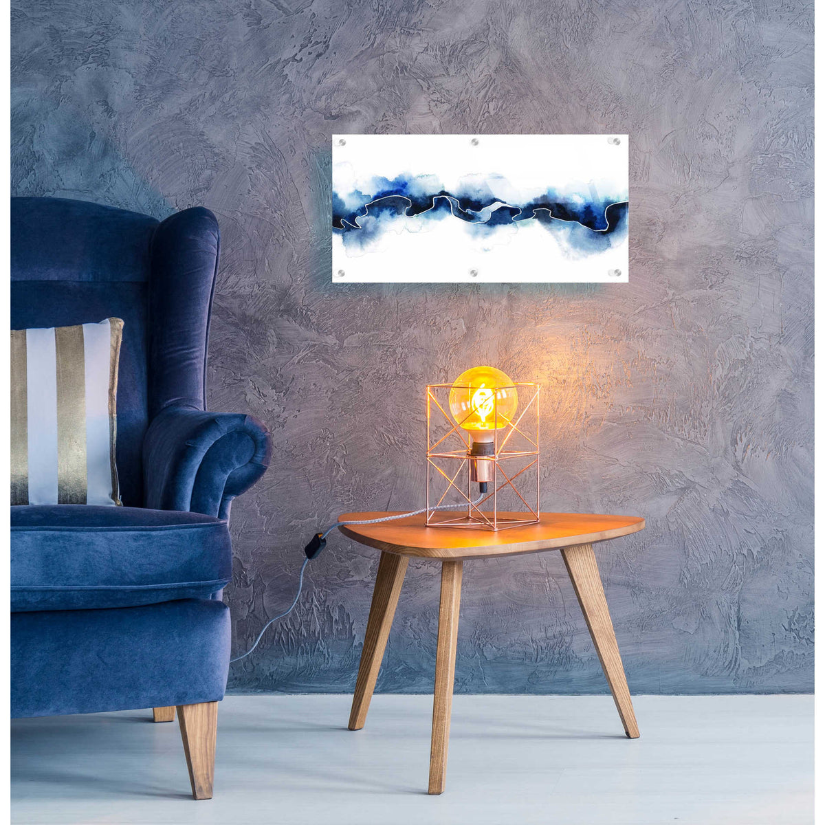 Epic Art 'Glacial Break II' by Grace Popp, Acrylic Glass Wall Art,24x12