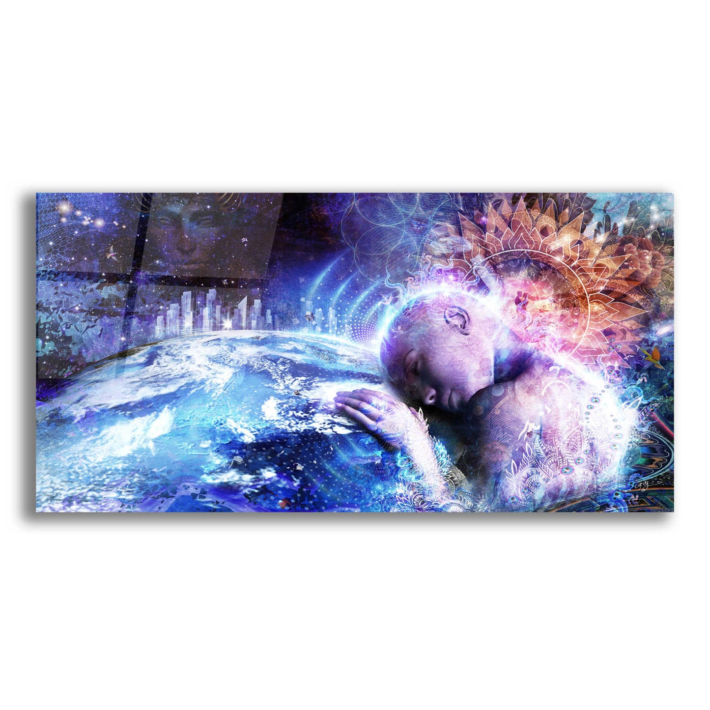 Epic Art 'A Prayer For The Earth' by Cameron Gray, Acrylic Glass Wall Art,24x12