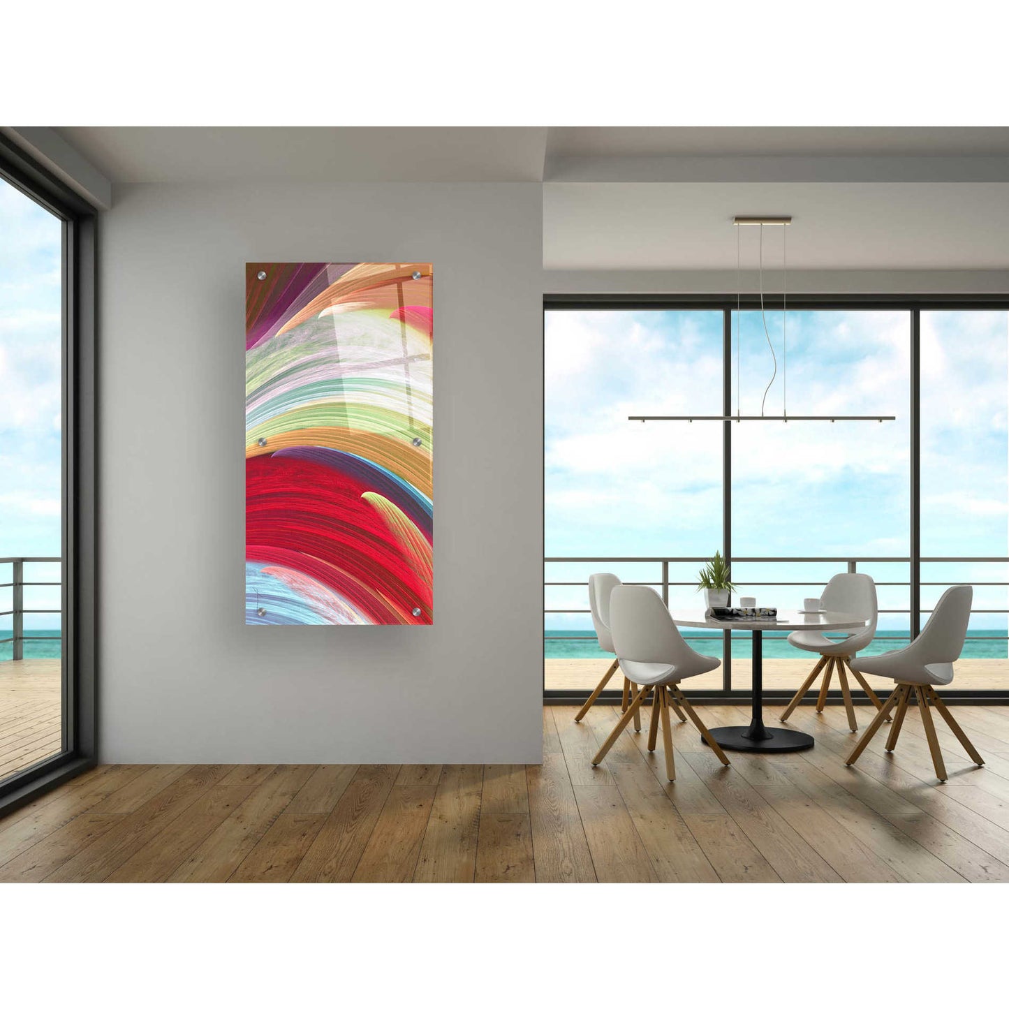 Epic Art 'Wind Waves I' by James Burghardt, Acrylic Glass Wall Art,24x48