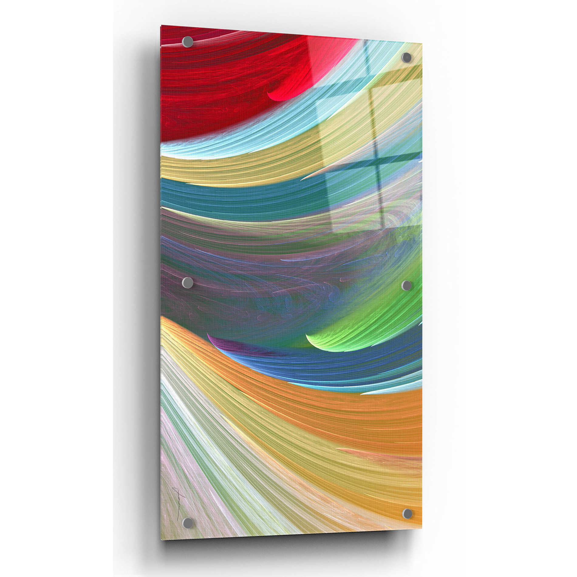 Epic Art 'Wind Waves III' by James Burghardt, Acrylic Glass Wall Art,12x24