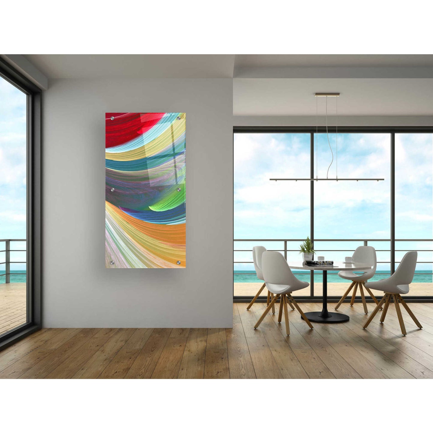 Epic Art 'Wind Waves III' by James Burghardt, Acrylic Glass Wall Art,24x48