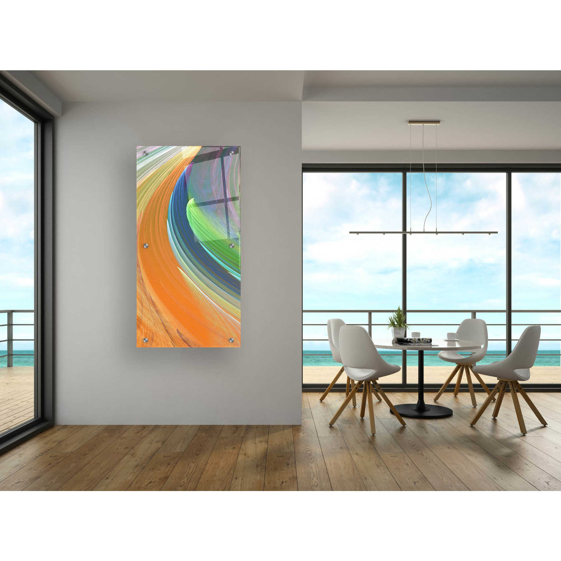 Epic Art 'Wind Waves IV' by James Burghardt, Acrylic Glass Wall Art,24x48