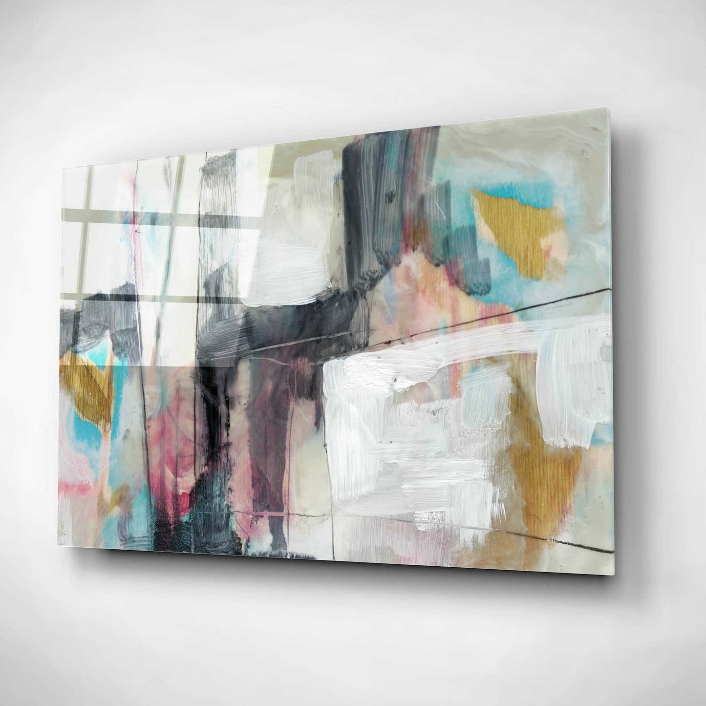 Epic Art 'Pastel Kinesis I' by Jennifer Goldberger, Acrylic Glass Wall Art,16x12