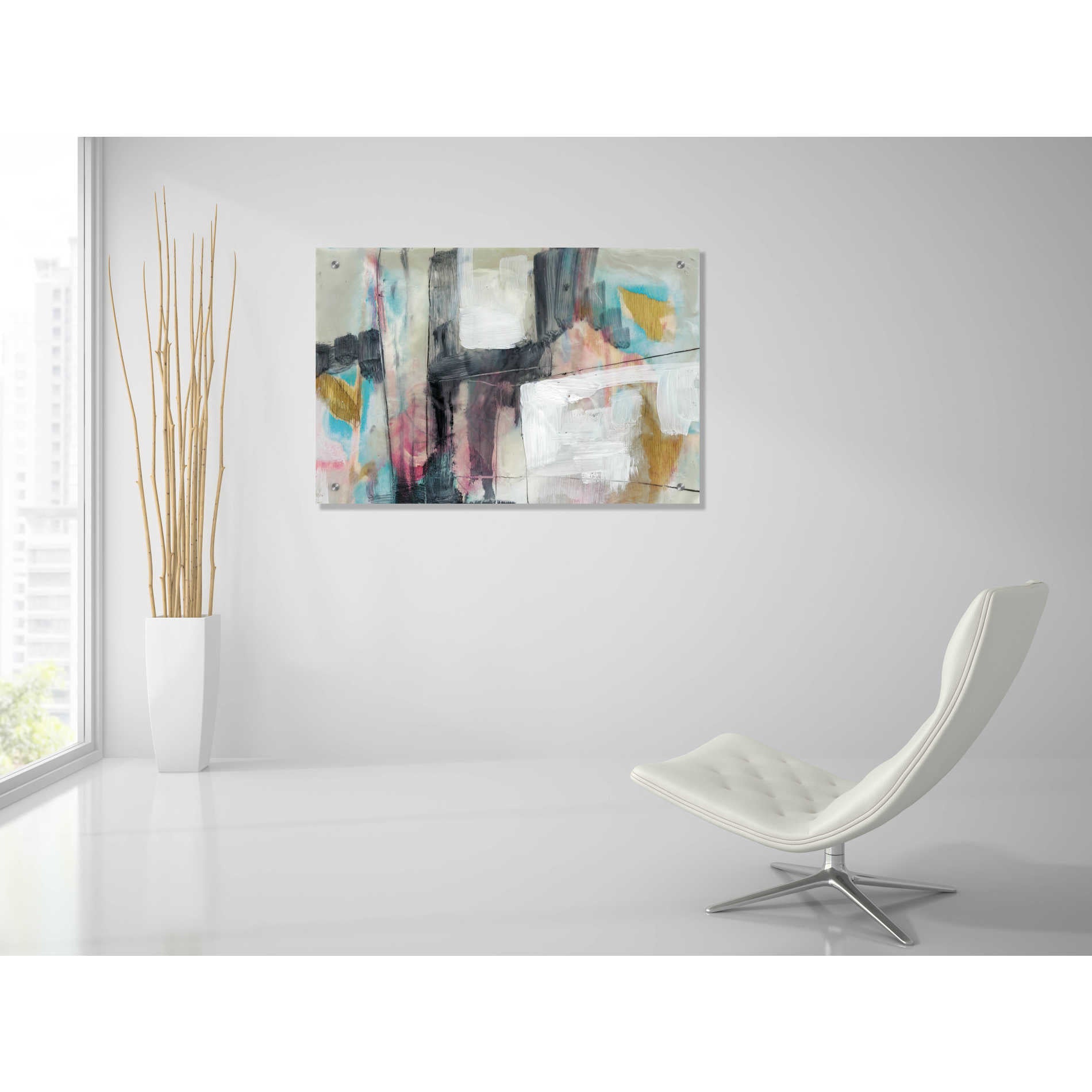 Epic Art 'Pastel Kinesis I' by Jennifer Goldberger, Acrylic Glass Wall Art,36x24
