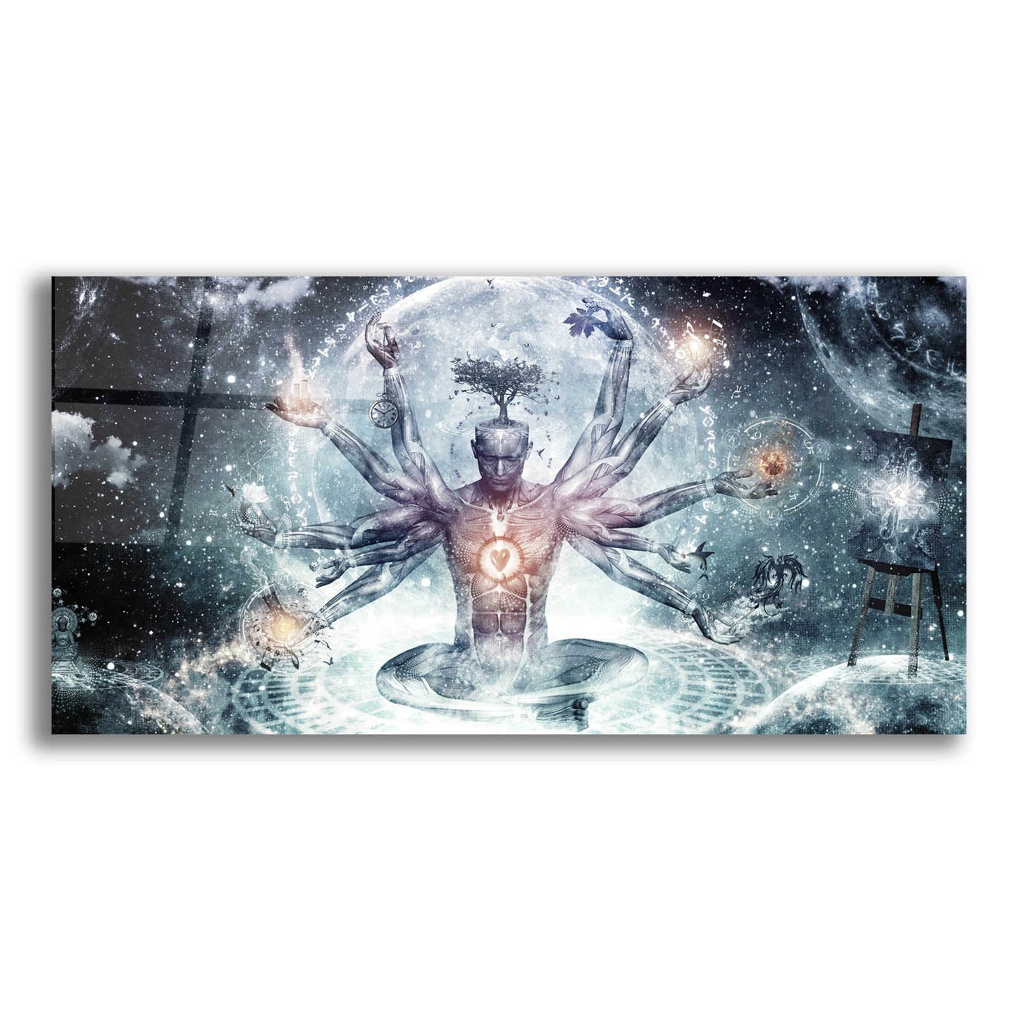 Epic Art 'The Neverending Dreamer' by Cameron Gray, Acrylic Glass Wall Art,24x12
