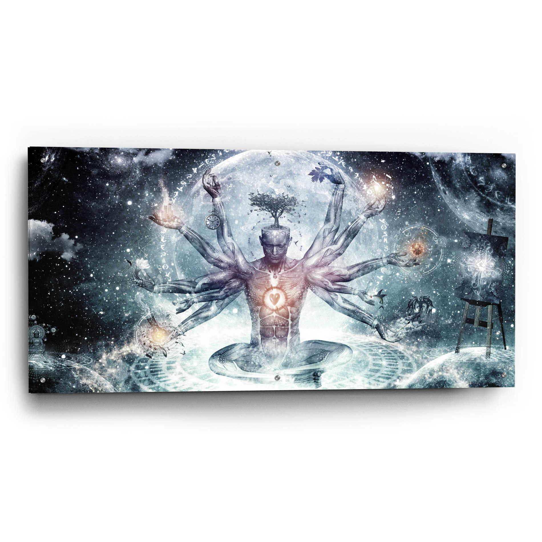 Epic Art 'The Neverending Dreamer' by Cameron Gray, Acrylic Glass Wall Art,48x24