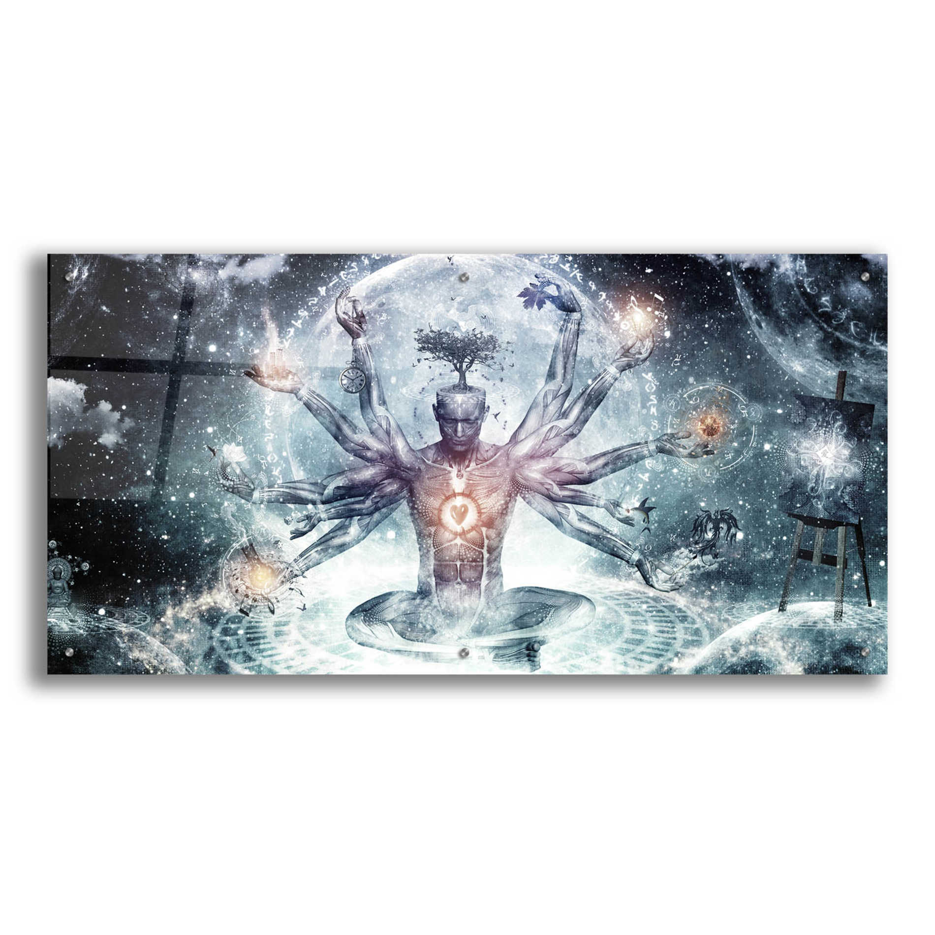 Epic Art 'The Neverending Dreamer' by Cameron Gray, Acrylic Glass Wall Art,48x24