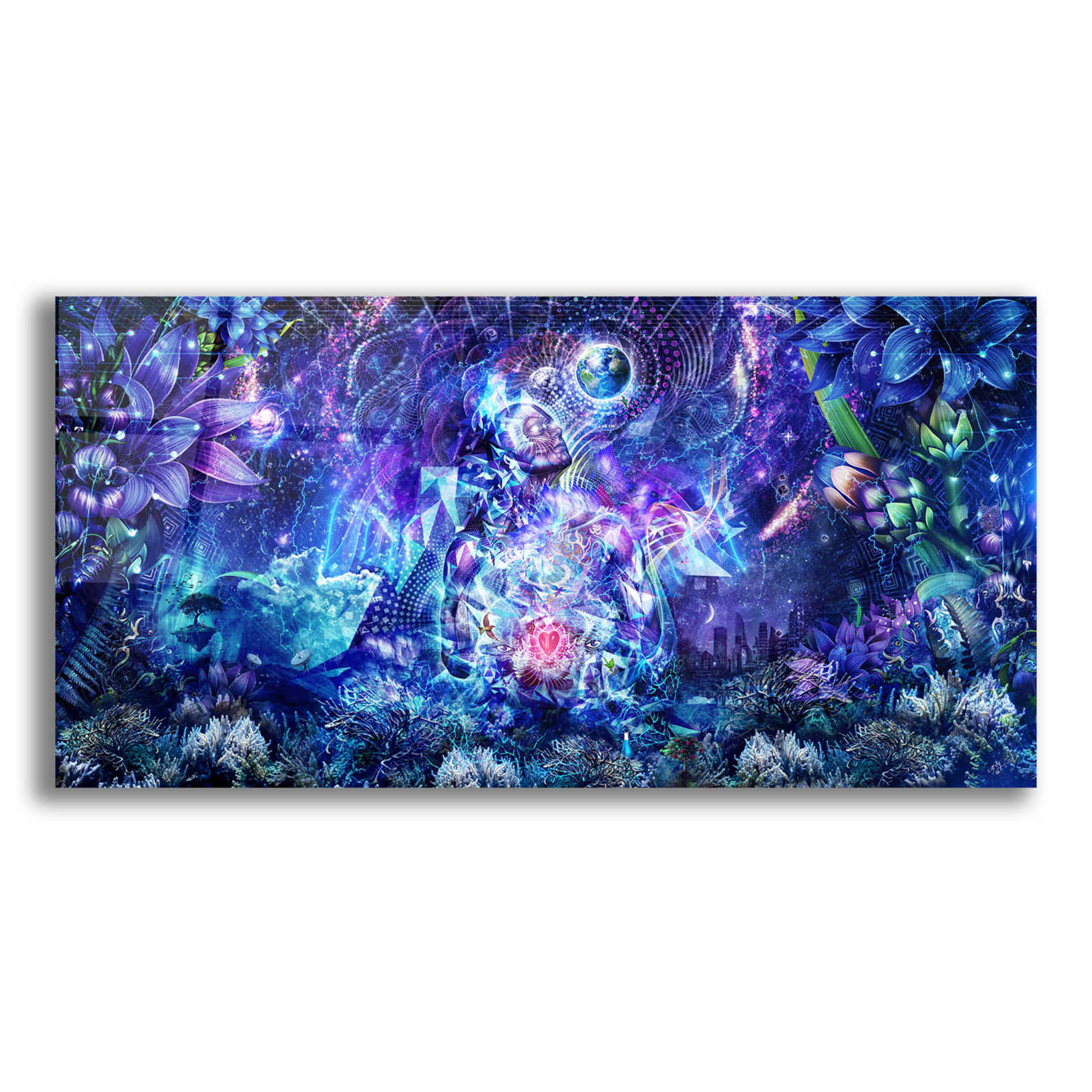 Epic Art 'Transcension' by Cameron Gray, Acrylic Glass Wall Art,24x12