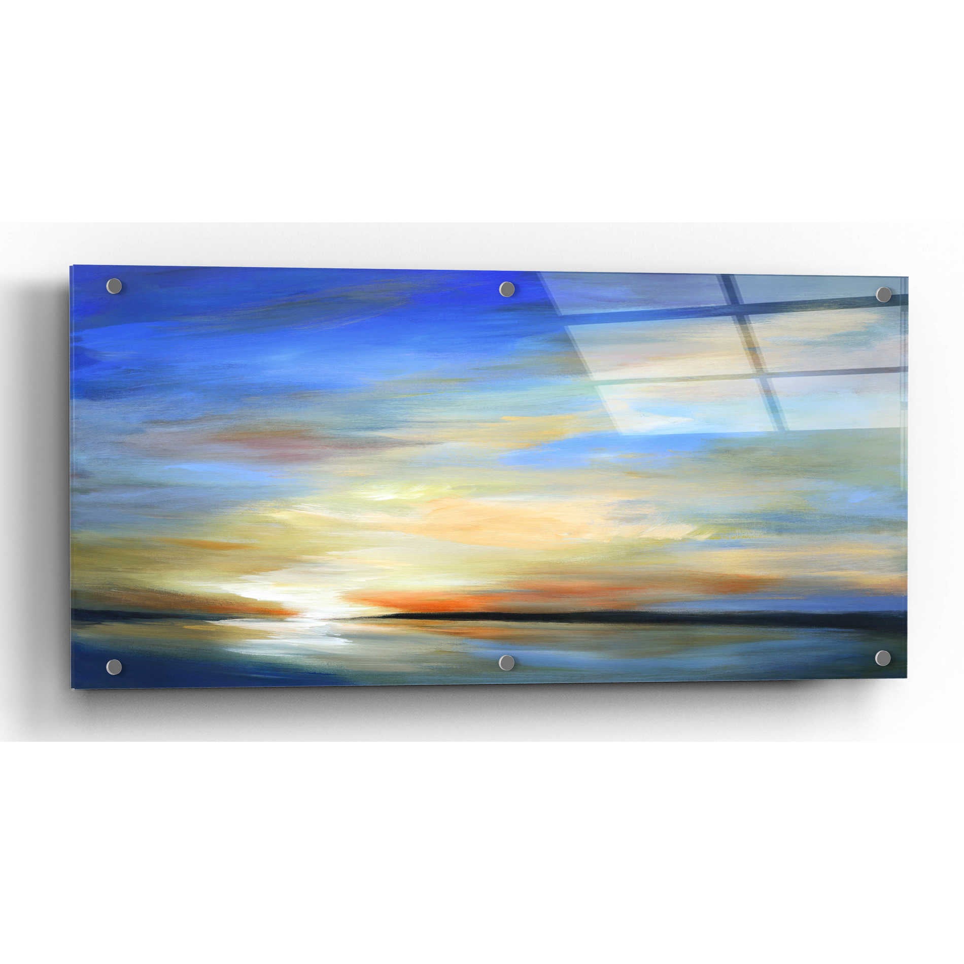 Epic Art 'April Sky II' by Sheila Finch, Acrylic Glass Wall Art,24x12