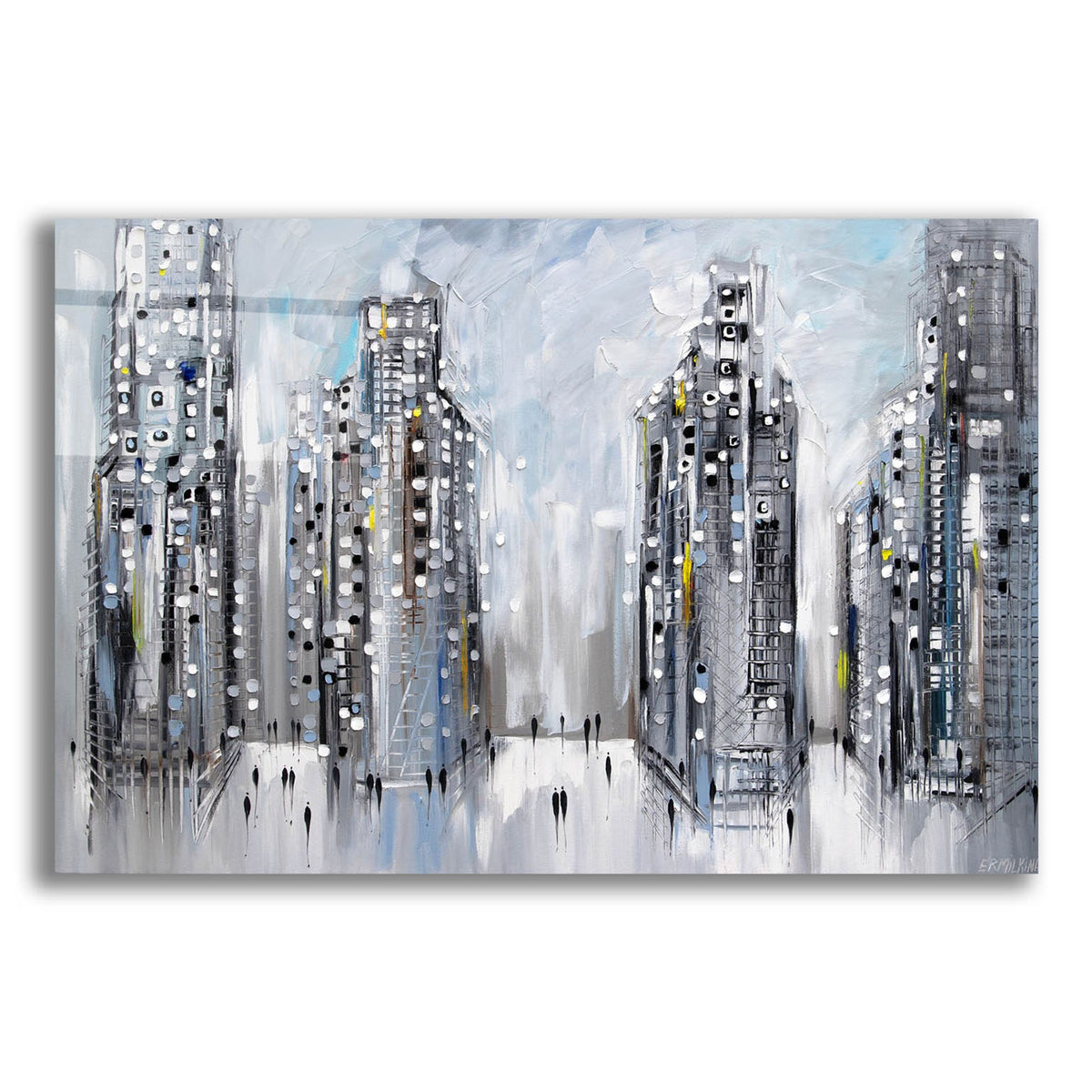 Epic Art 'City Street Scene' by Ekaterina Ermilkina, Acrylic Glass Wall Art