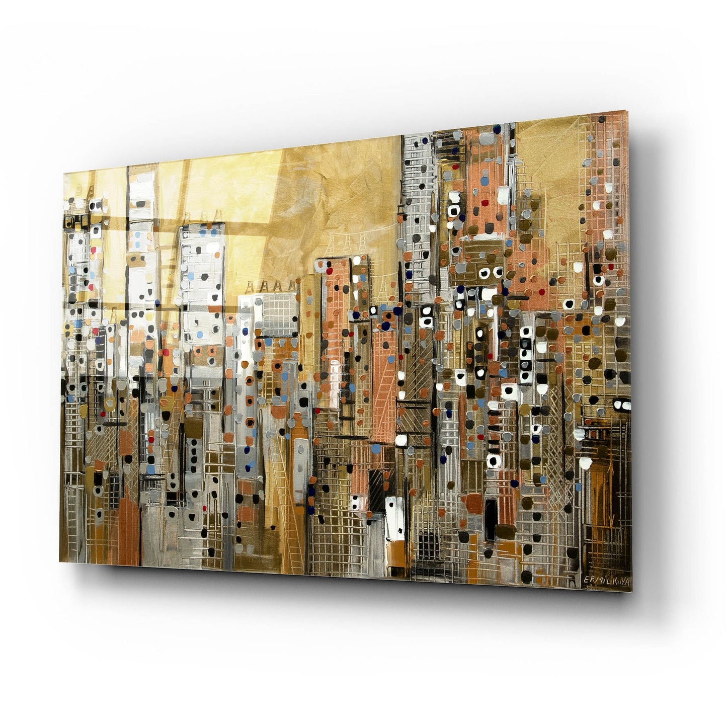 Epic Art 'Golden Sky' by Ekaterina Ermilkina, Acrylic Glass Wall Art,24x16