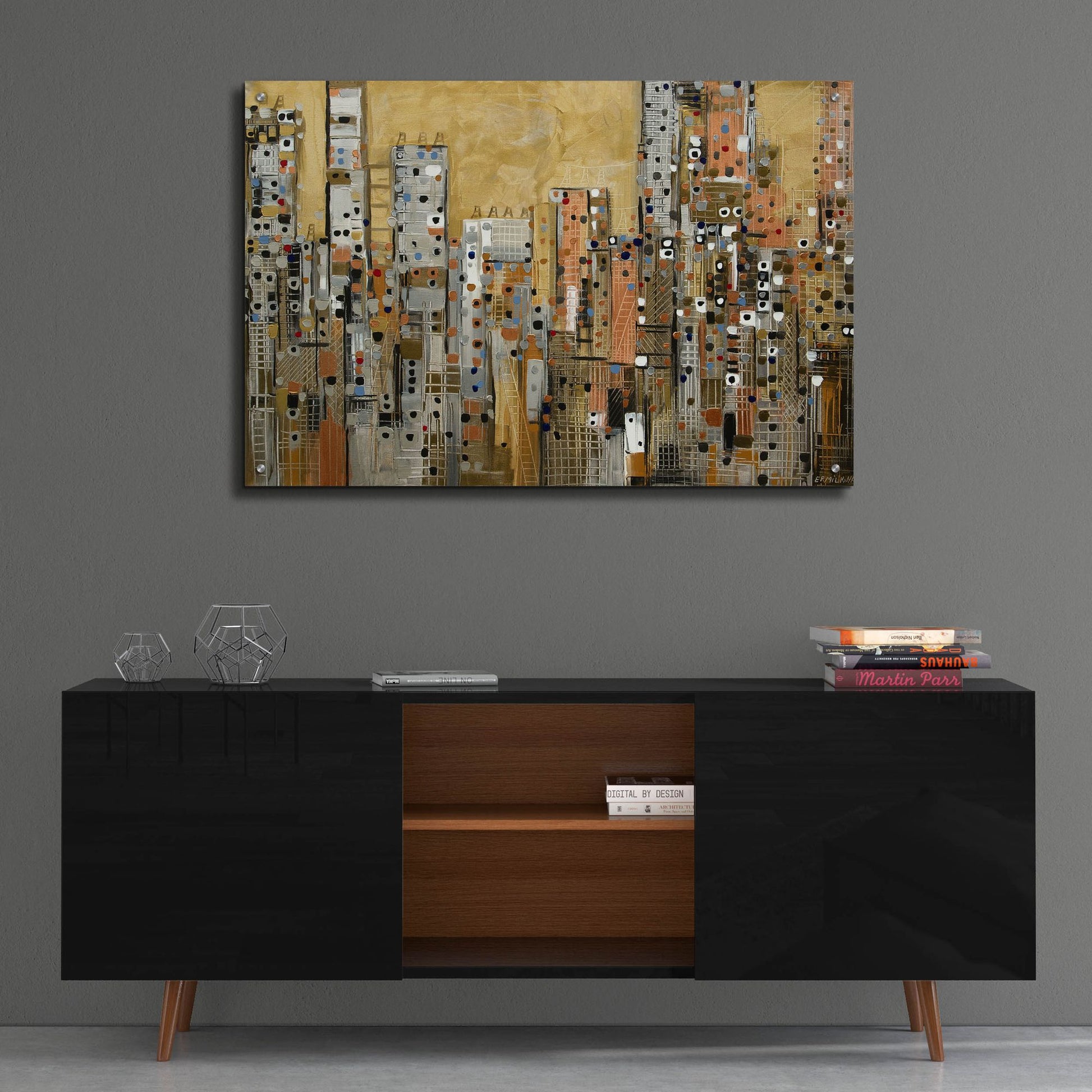 Epic Art 'Golden Sky' by Ekaterina Ermilkina, Acrylic Glass Wall Art,36x24