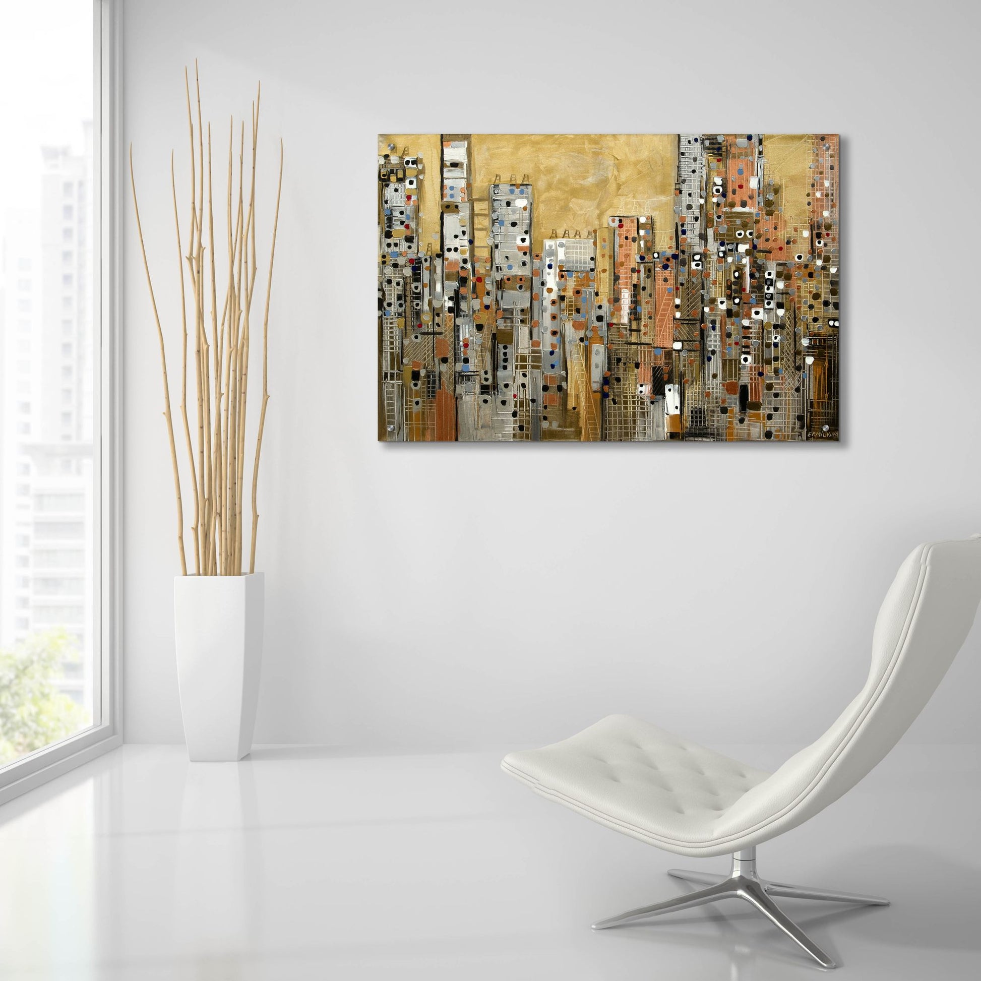 Epic Art 'Golden Sky' by Ekaterina Ermilkina, Acrylic Glass Wall Art,36x24