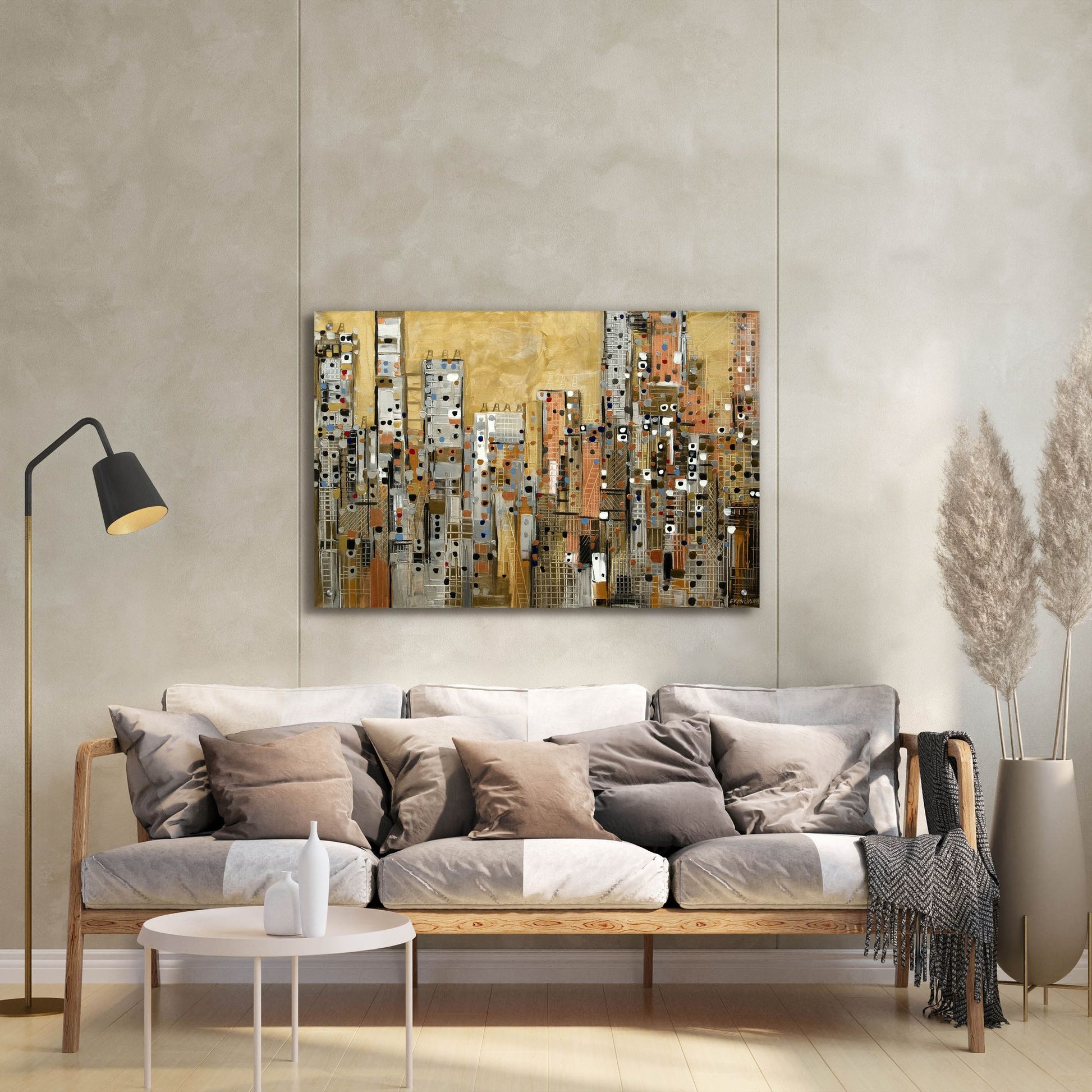 Epic Art 'Golden Sky' by Ekaterina Ermilkina, Acrylic Glass Wall Art,36x24