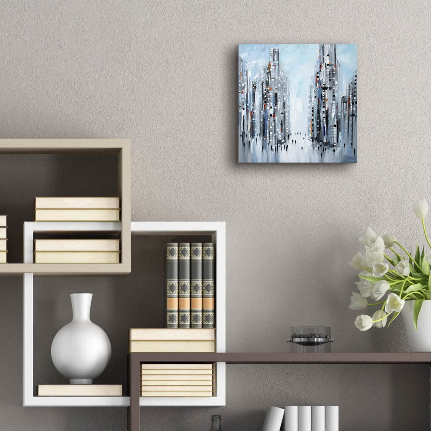 Epic Art 'Jam City' by Ekaterina Ermilkina, Acrylic Glass Wall Art,12x12