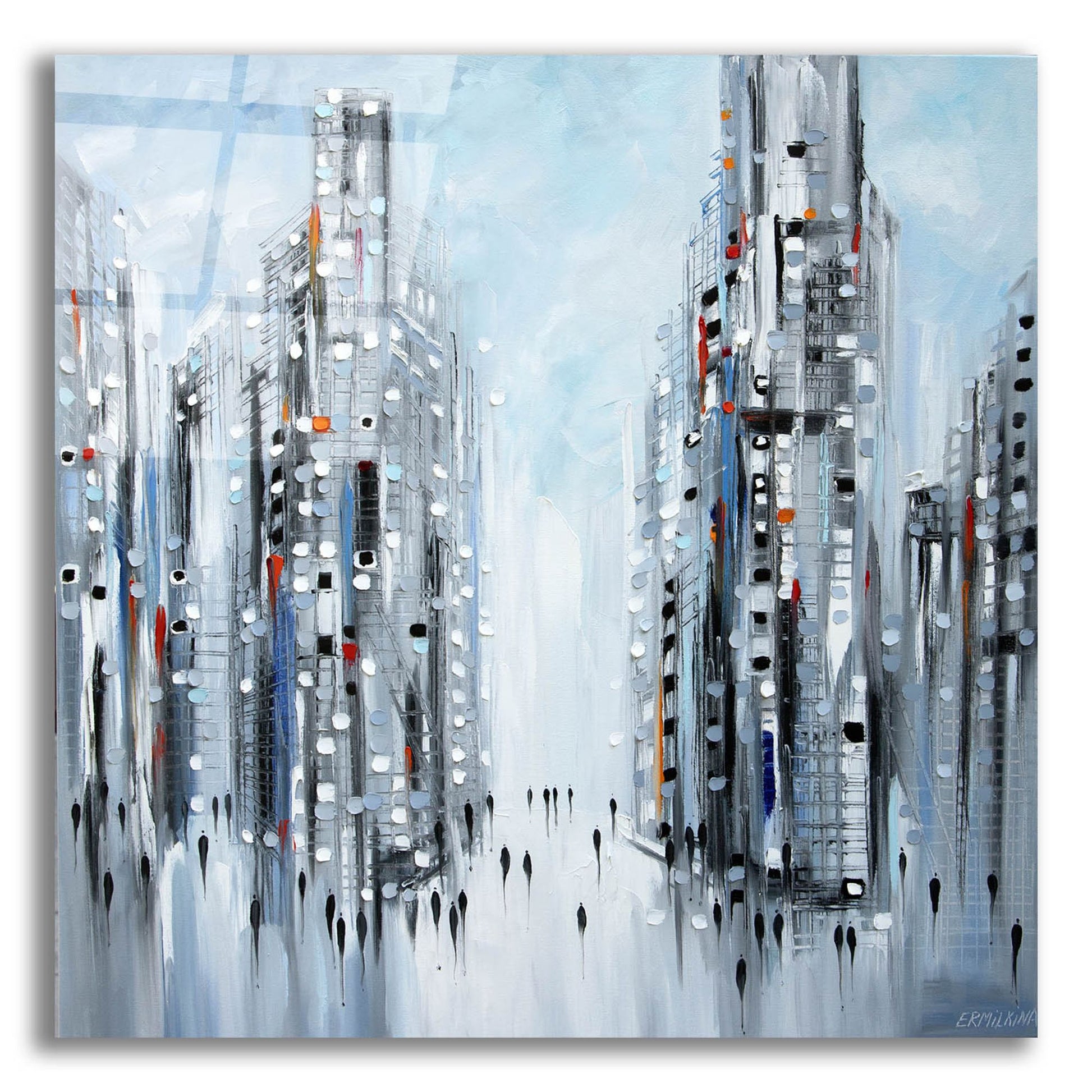 Epic Art 'Jam City' by Ekaterina Ermilkina, Acrylic Glass Wall Art,12x12