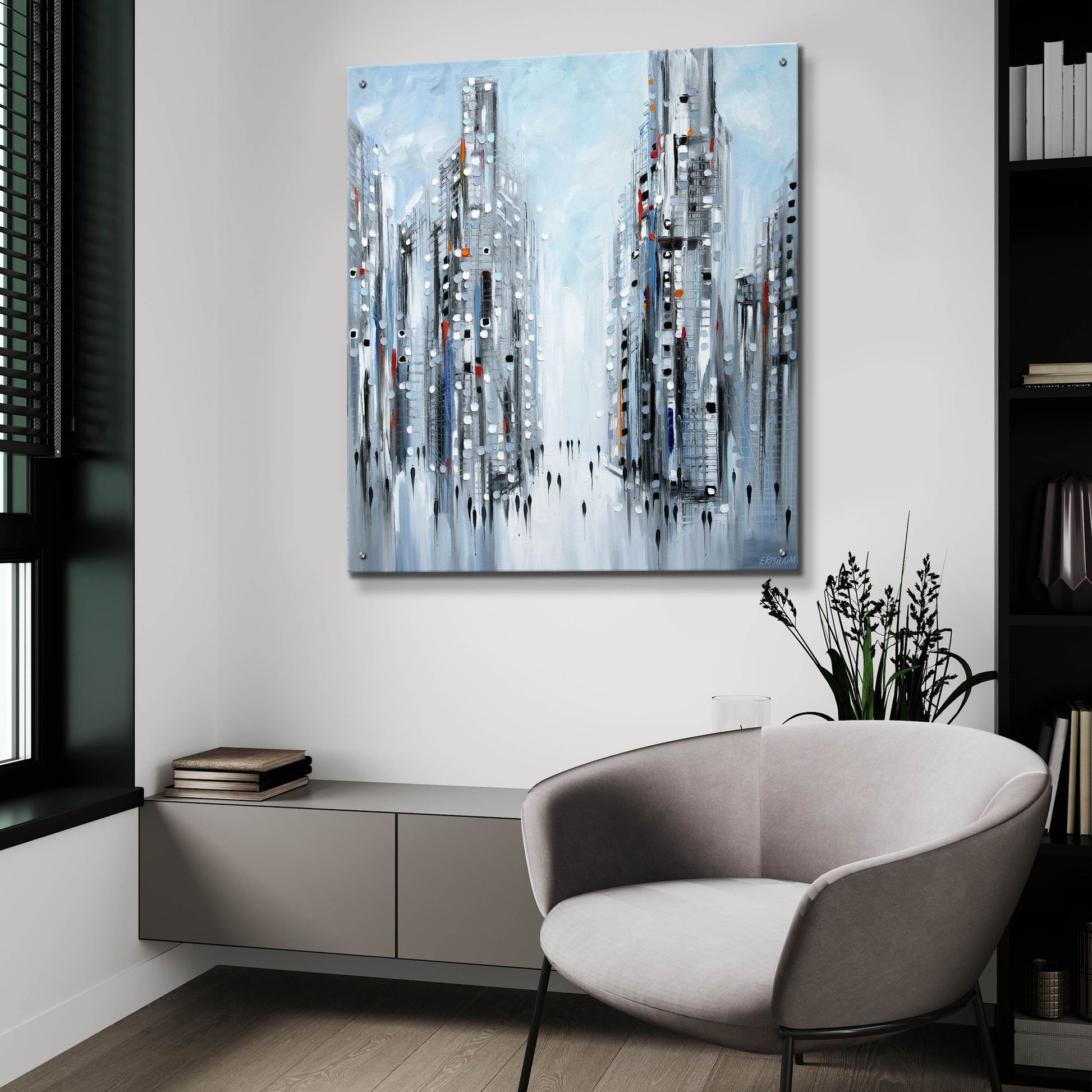 Epic Art 'Jam City' by Ekaterina Ermilkina, Acrylic Glass Wall Art,36x36