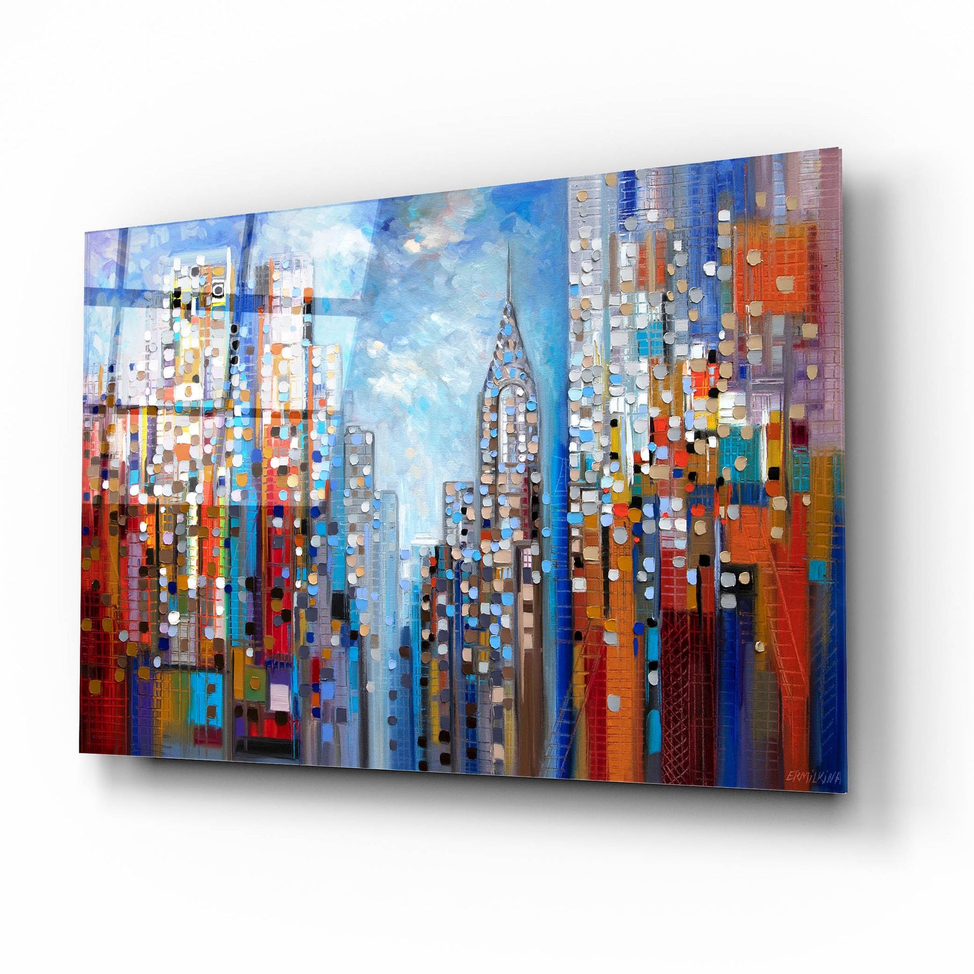 Epic Art 'Manhattan' by Ekaterina Ermilkina, Acrylic Glass Wall Art,16x12