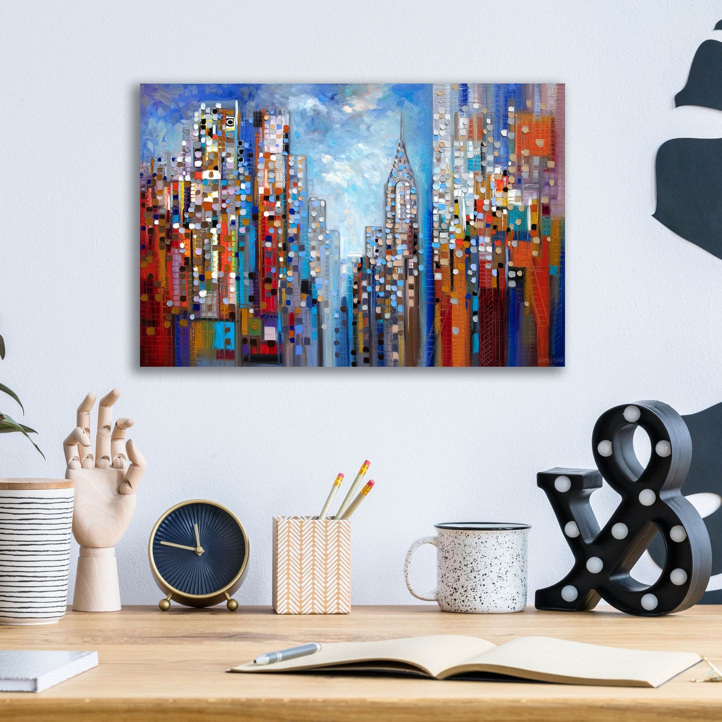 Epic Art 'Manhattan' by Ekaterina Ermilkina, Acrylic Glass Wall Art,16x12