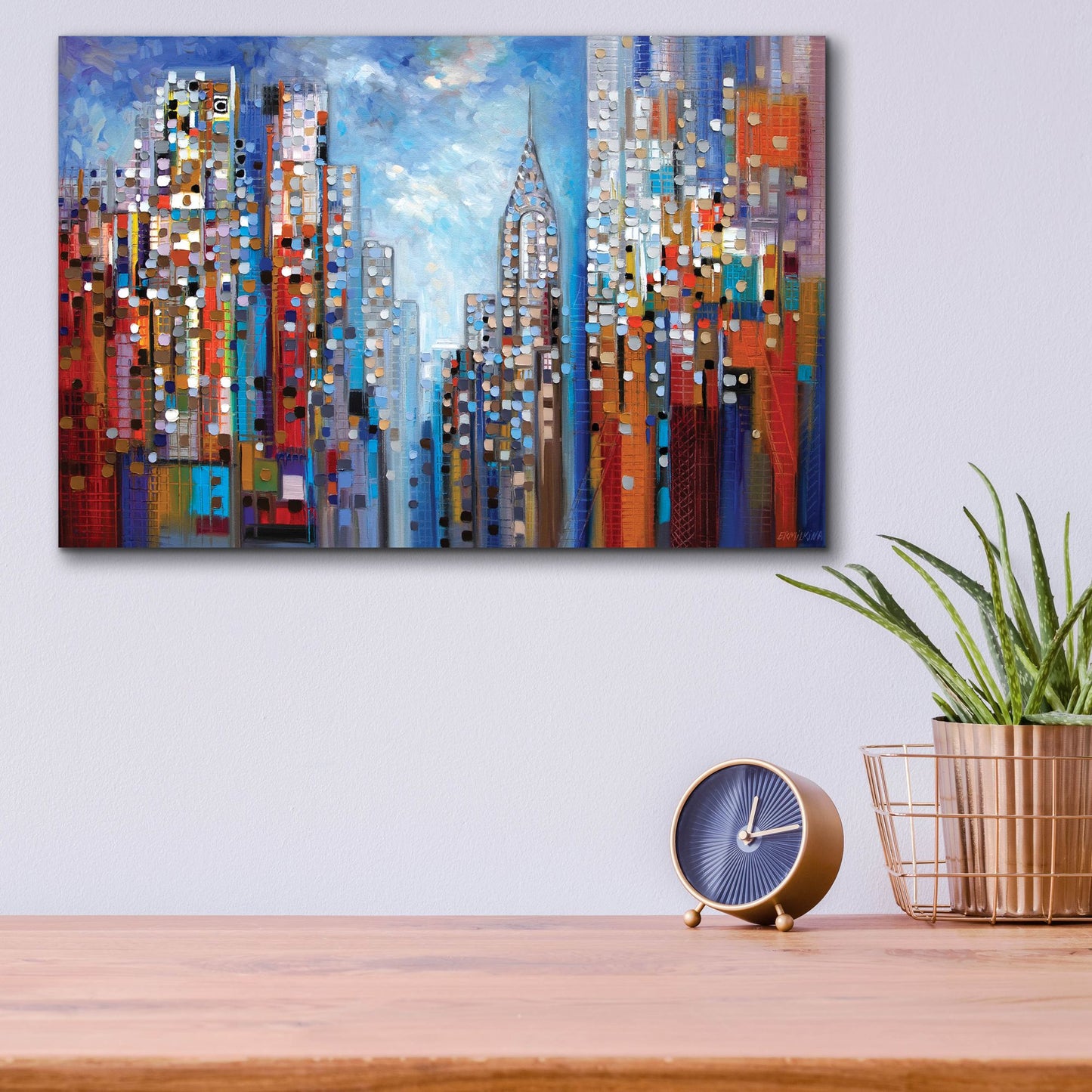 Epic Art 'Manhattan' by Ekaterina Ermilkina, Acrylic Glass Wall Art,16x12