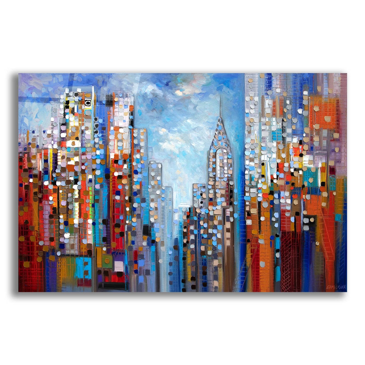 Epic Art 'Manhattan' by Ekaterina Ermilkina, Acrylic Glass Wall Art,16x12