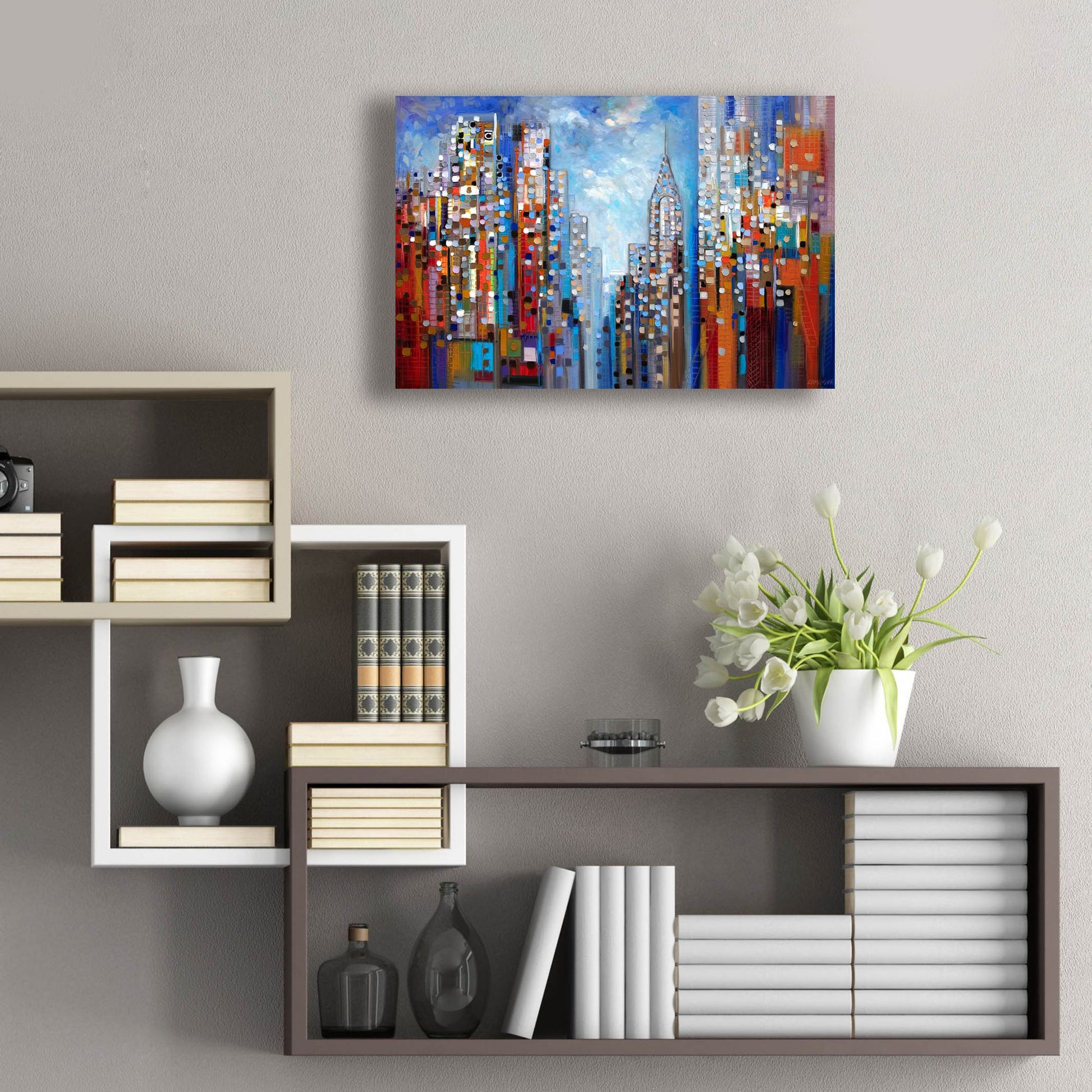 Epic Art 'Manhattan' by Ekaterina Ermilkina, Acrylic Glass Wall Art,24x16