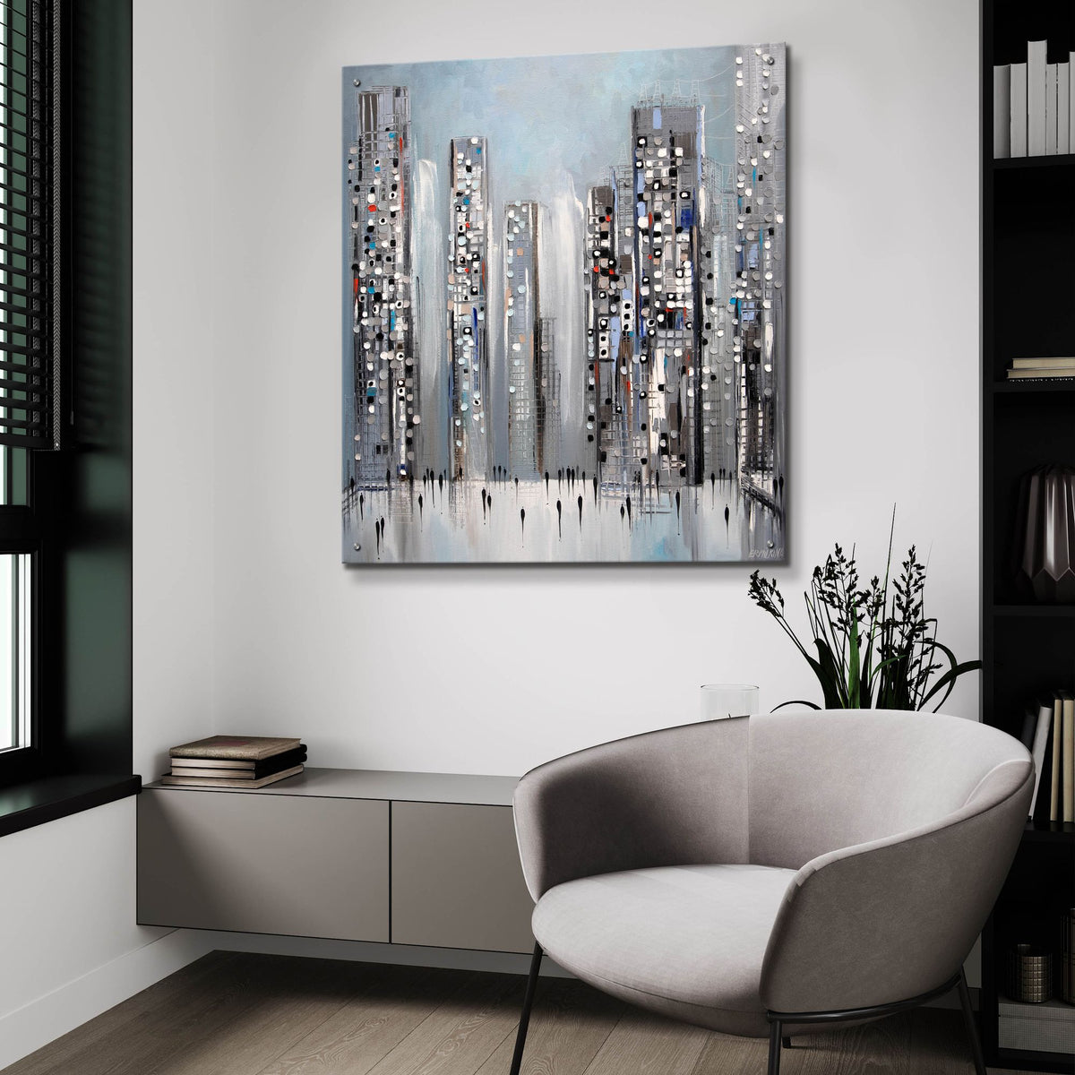Epic Art 'Modern Life' by Ekaterina Ermilkina, Acrylic Glass Wall Art,36x36