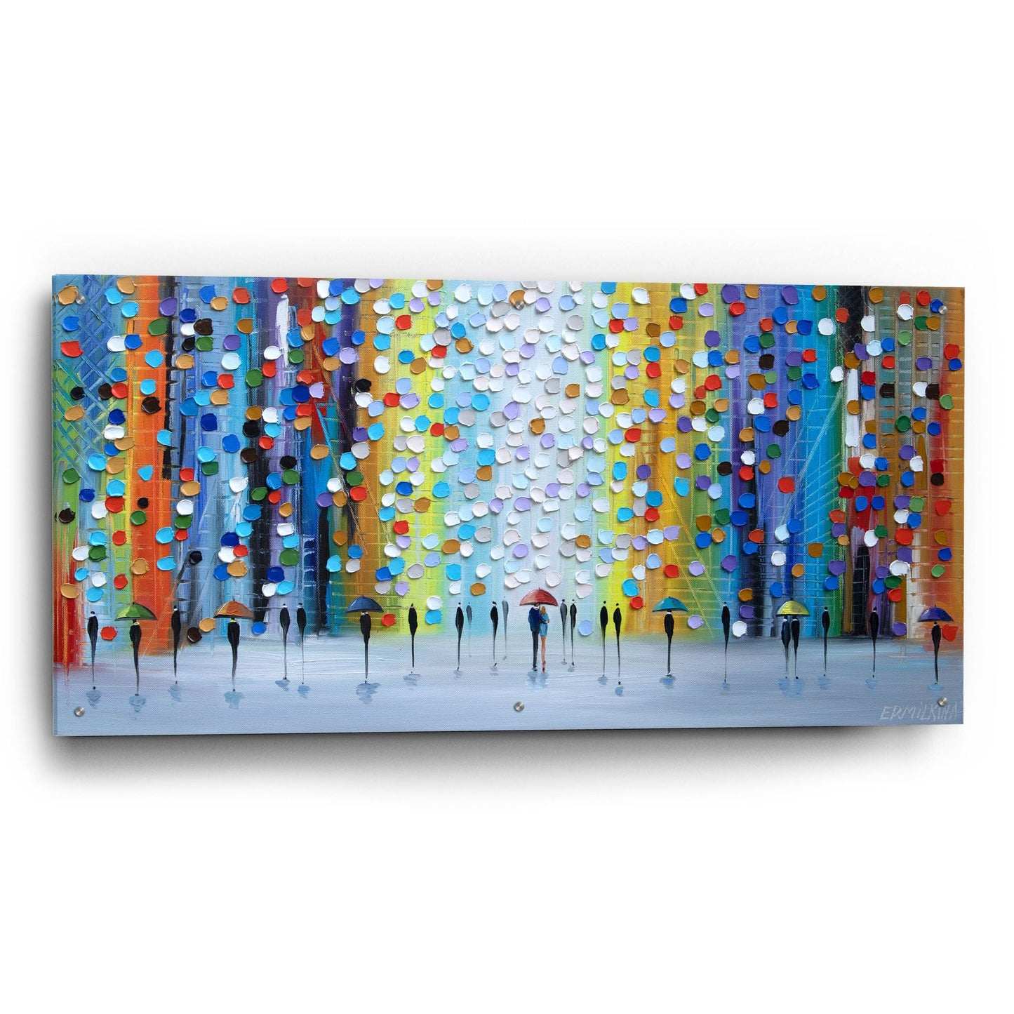 Epic Art 'Rainy Fantasy' by Ekaterina Ermilkina, Acrylic Glass Wall Art,48x24