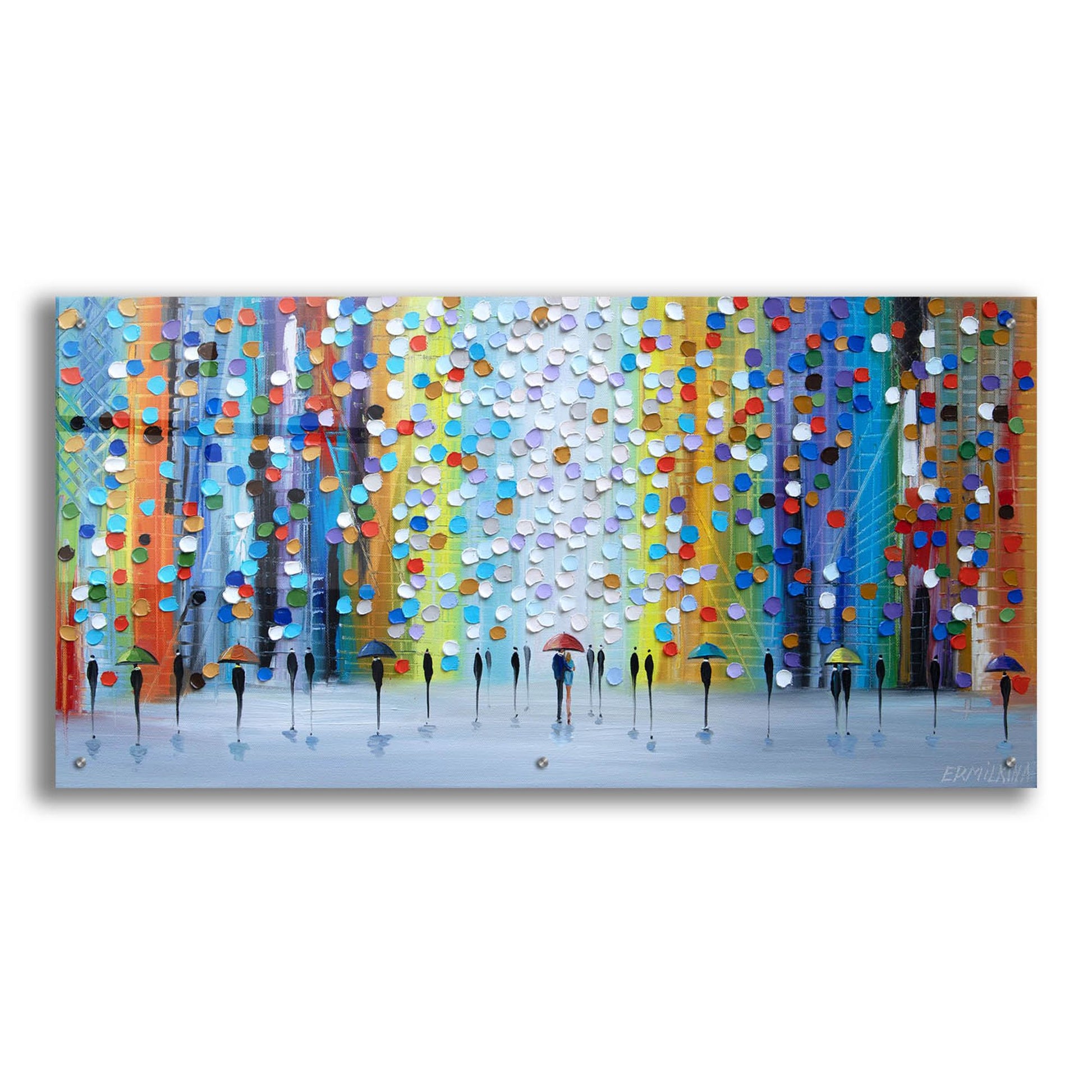 Epic Art 'Rainy Fantasy' by Ekaterina Ermilkina, Acrylic Glass Wall Art,48x24