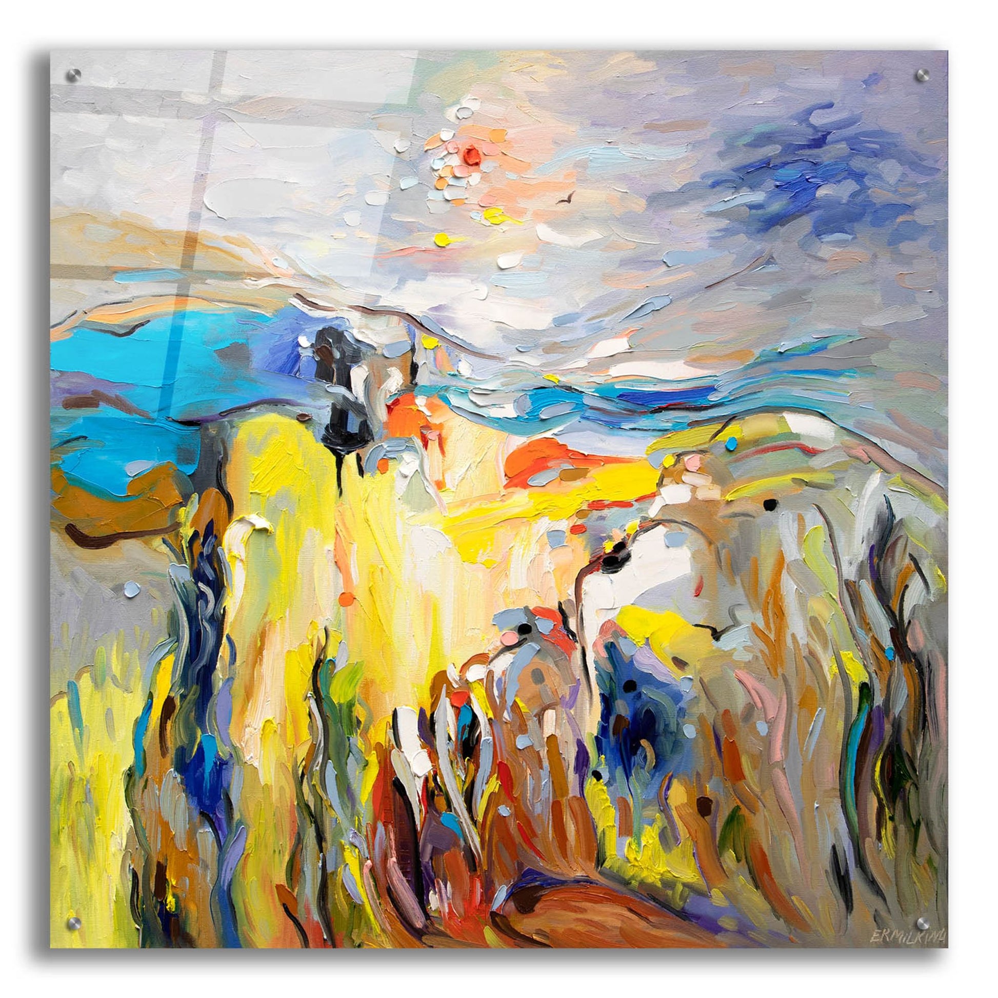 Epic Art 'Seascape' by Ekaterina Ermilkina, Acrylic Glass Wall Art,36x36