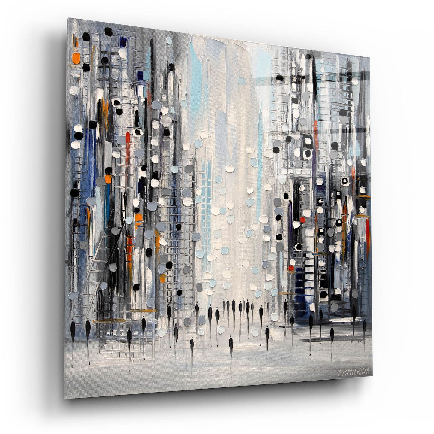 Epic Art 'Street LIfe' by Ekaterina Ermilkina, Acrylic Glass Wall Art,12x12