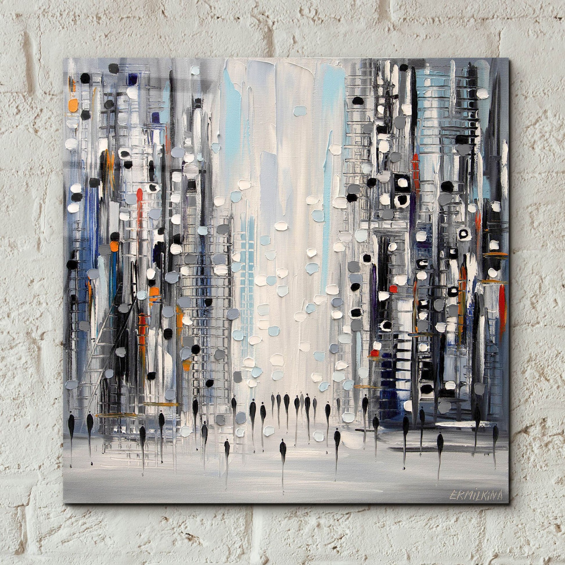 Epic Art 'Street LIfe' by Ekaterina Ermilkina, Acrylic Glass Wall Art,12x12