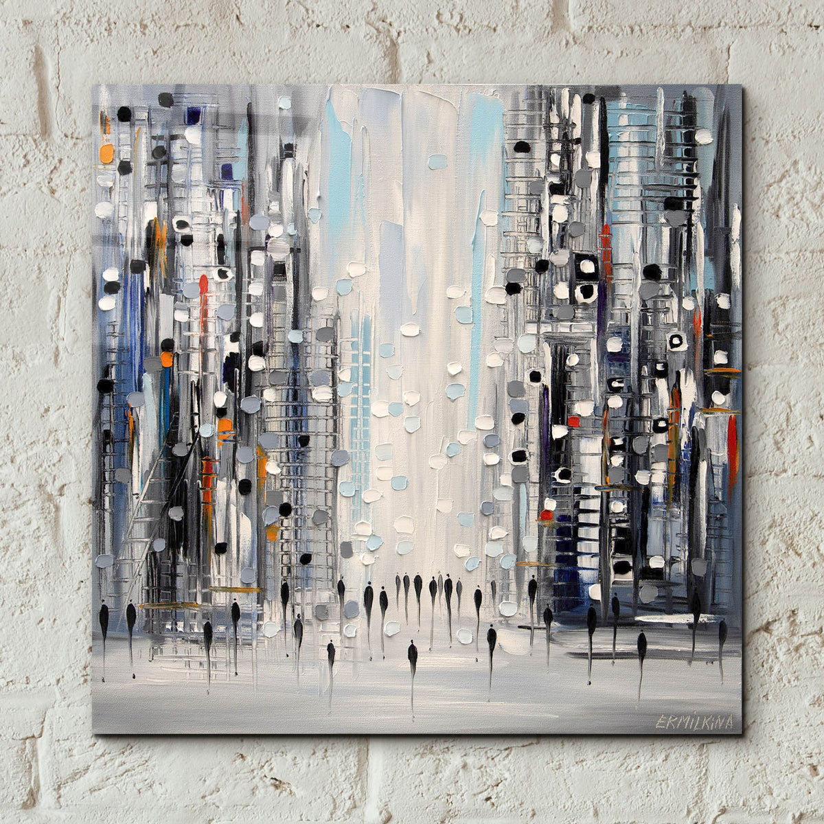 Epic Art 'Street LIfe' by Ekaterina Ermilkina, Acrylic Glass Wall Art,12x12
