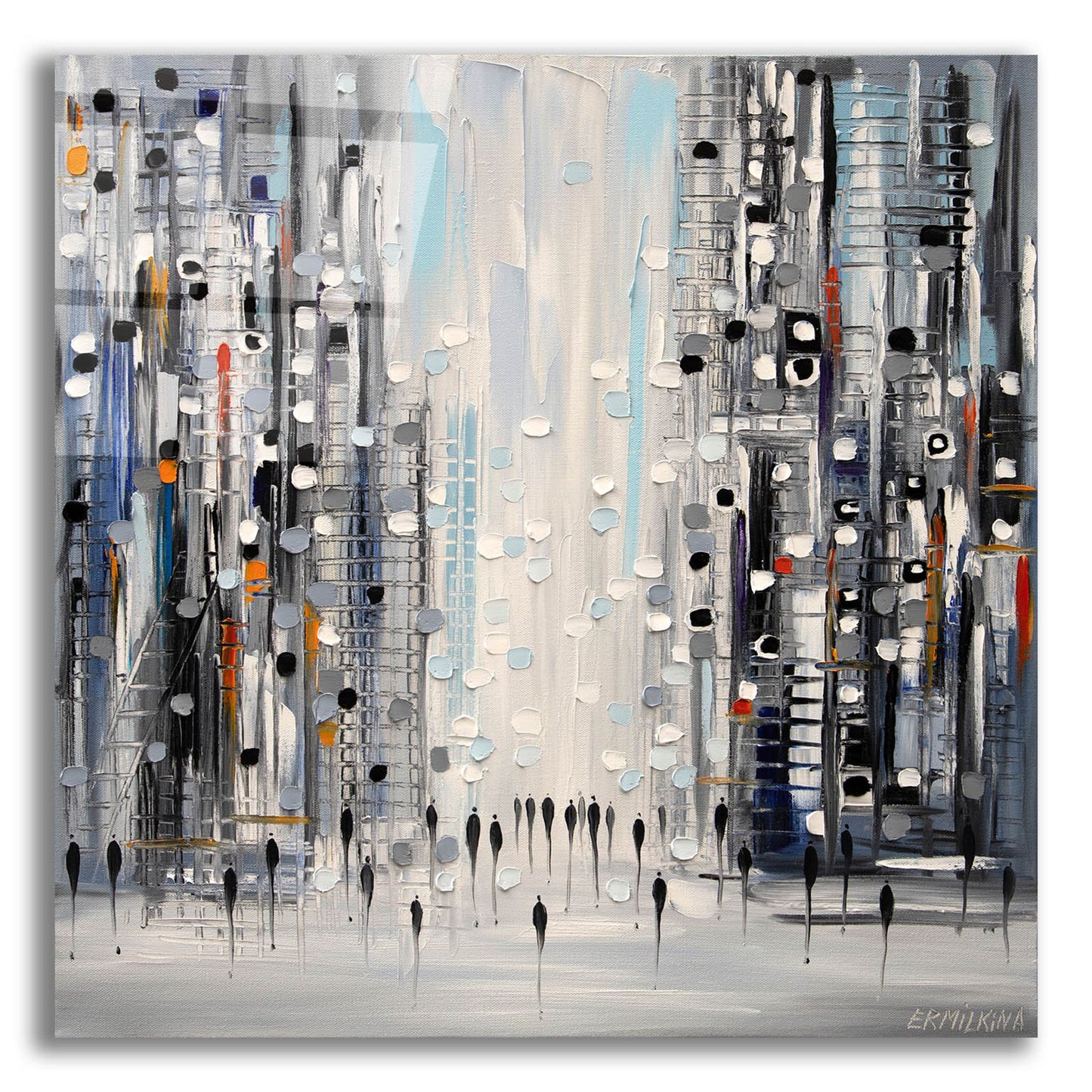 Epic Art 'Street LIfe' by Ekaterina Ermilkina, Acrylic Glass Wall Art,12x12