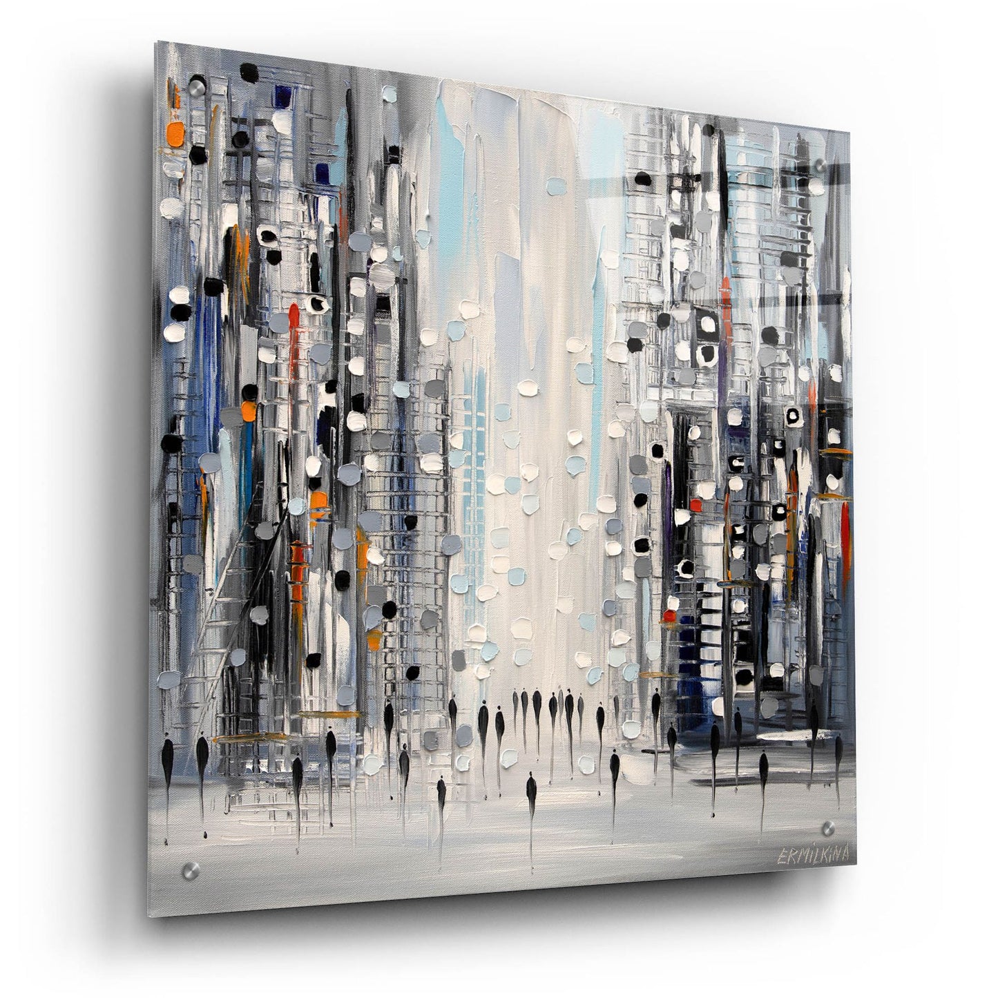 Epic Art 'Street LIfe' by Ekaterina Ermilkina, Acrylic Glass Wall Art,24x24