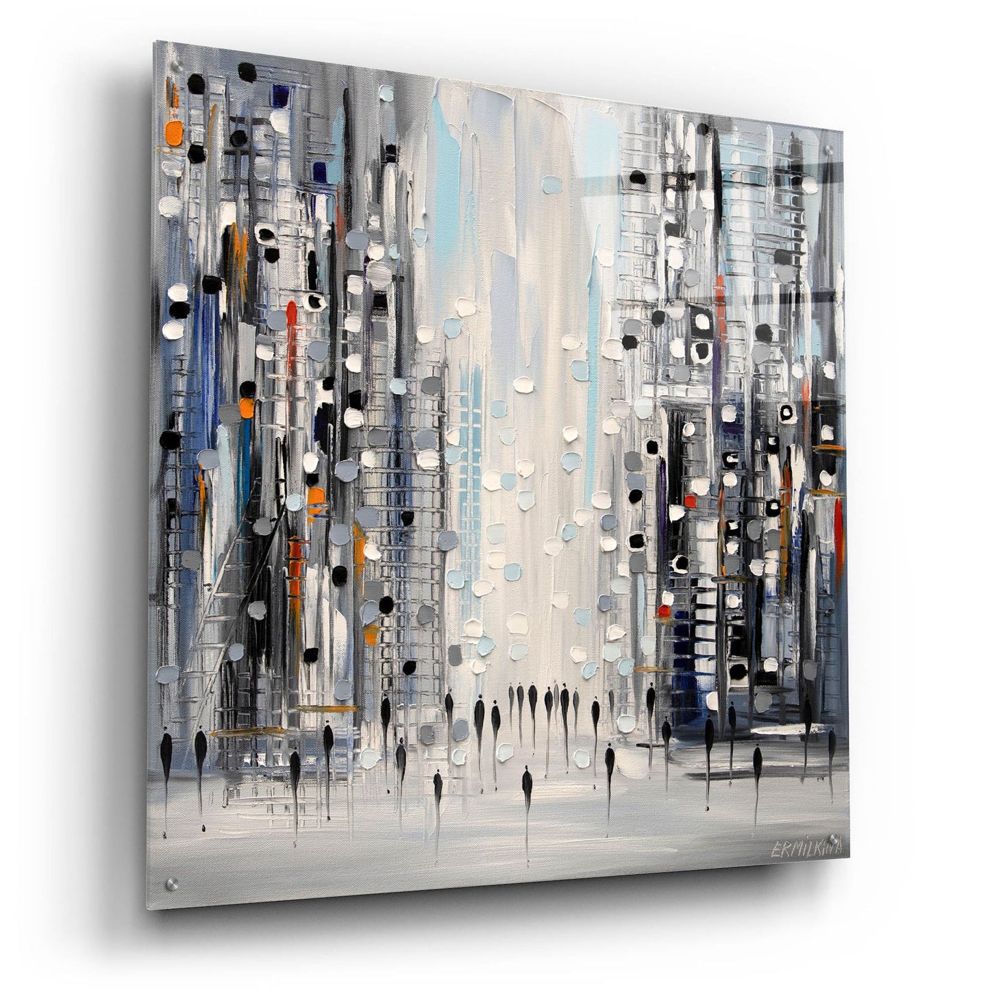 Epic Art 'Street LIfe' by Ekaterina Ermilkina, Acrylic Glass Wall Art,36x36