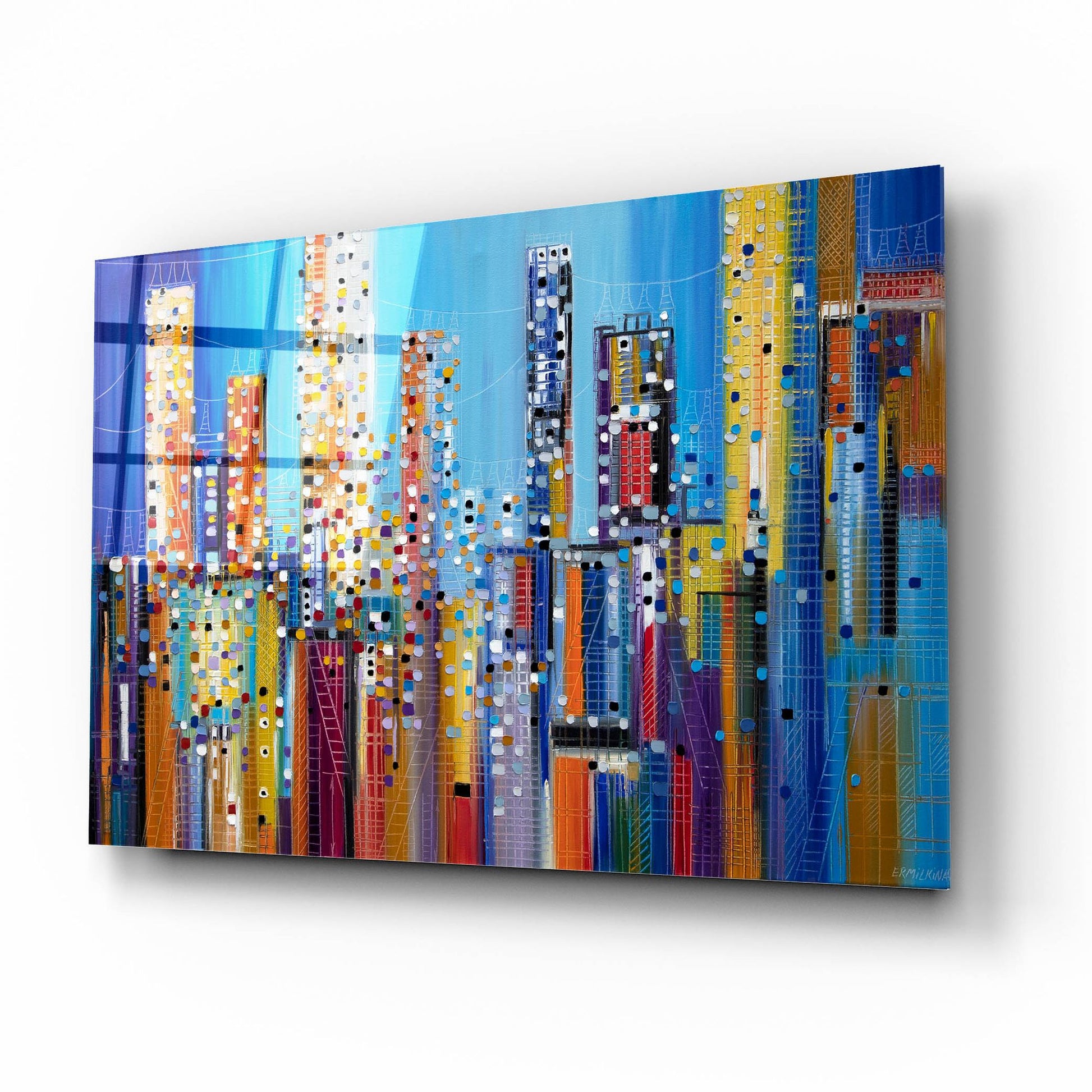 Epic Art 'Urban Core' by Ekaterina Ermilkina, Acrylic Glass Wall Art,16x12