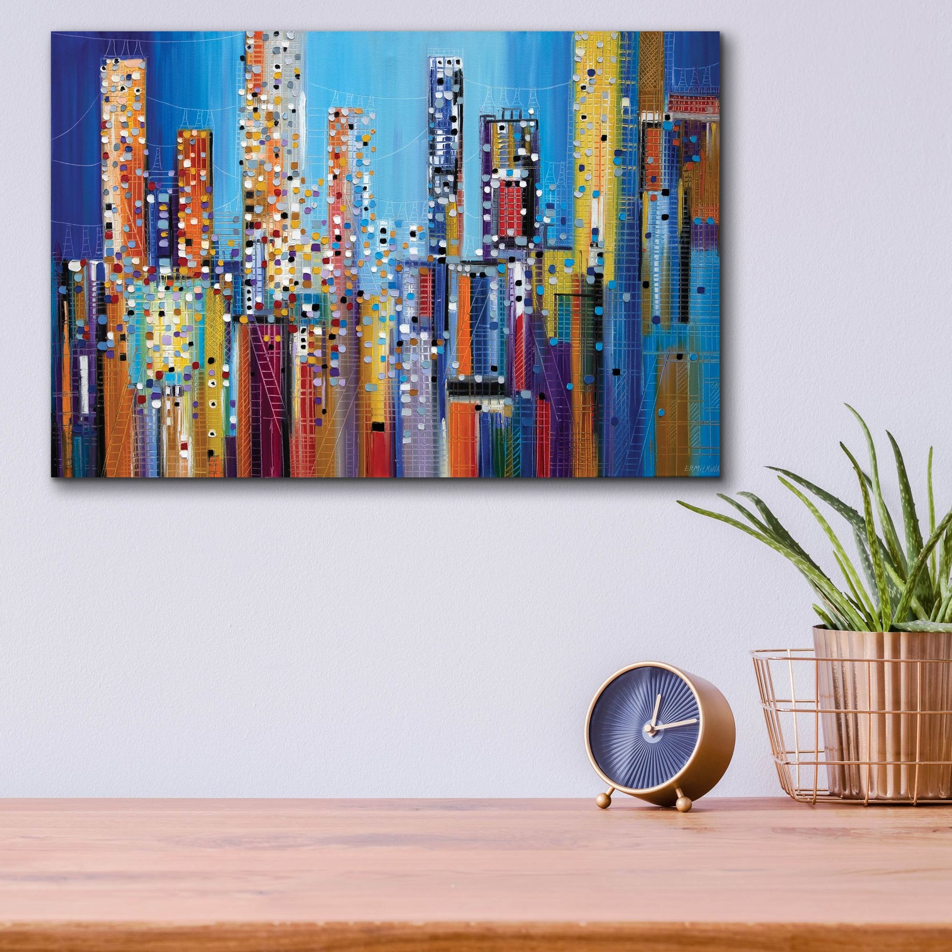 Epic Art 'Urban Core' by Ekaterina Ermilkina, Acrylic Glass Wall Art,16x12