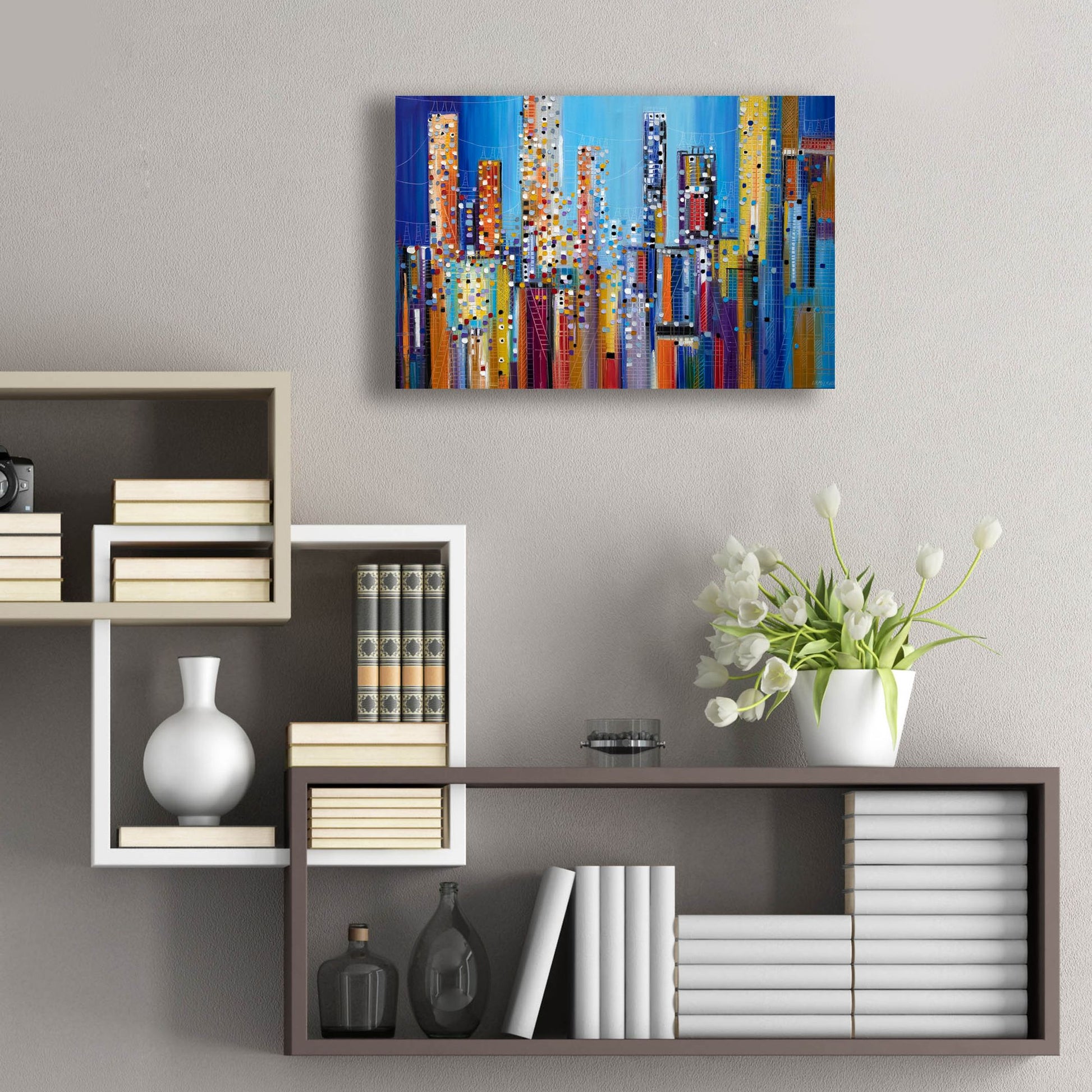 Epic Art 'Urban Core' by Ekaterina Ermilkina, Acrylic Glass Wall Art,24x16