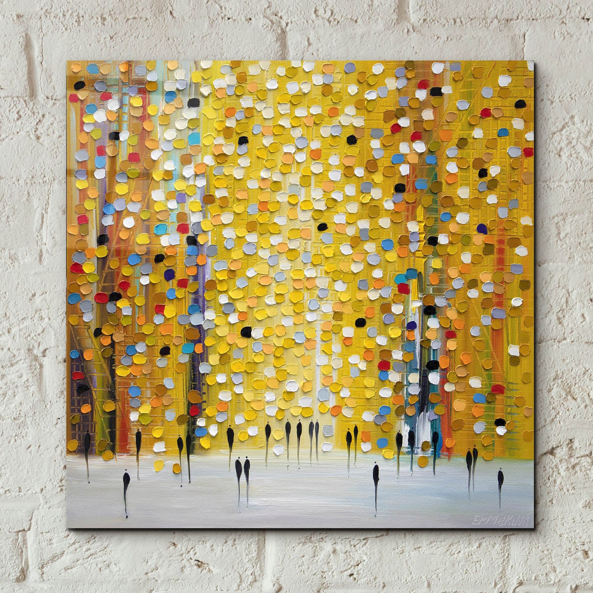 Epic Art 'Yellow Sunset' by Ekaterina Ermilkina, Acrylic Glass Wall Art,12x12