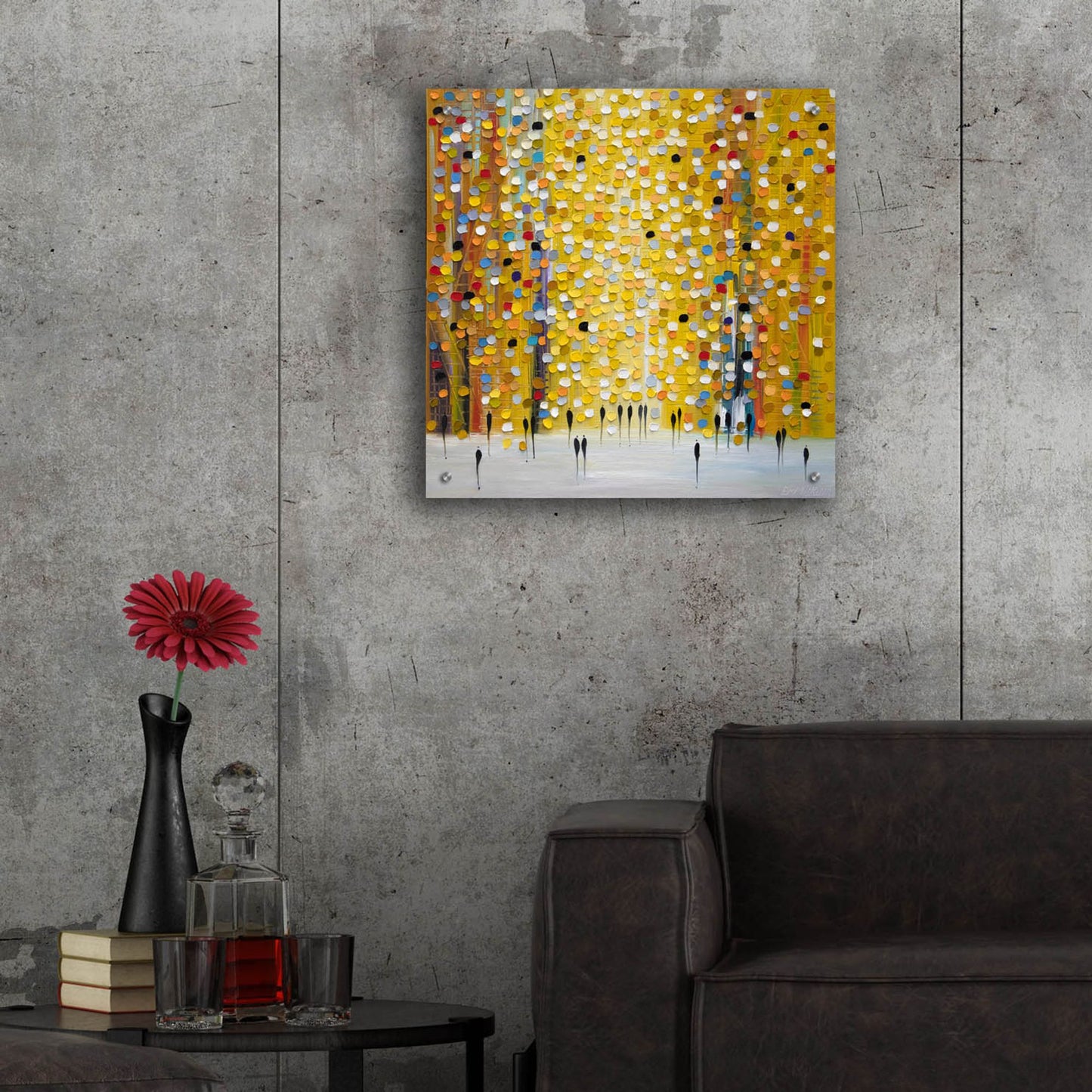 Epic Art 'Yellow Sunset' by Ekaterina Ermilkina, Acrylic Glass Wall Art,24x24